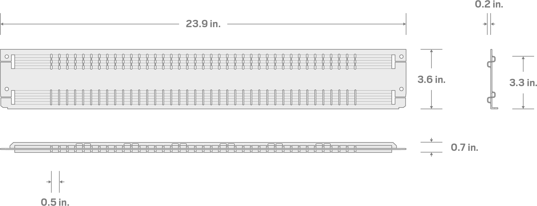 Specs for Partition for 4.9 Inch Drawer (fits 27 D in. Tool Cabinets)