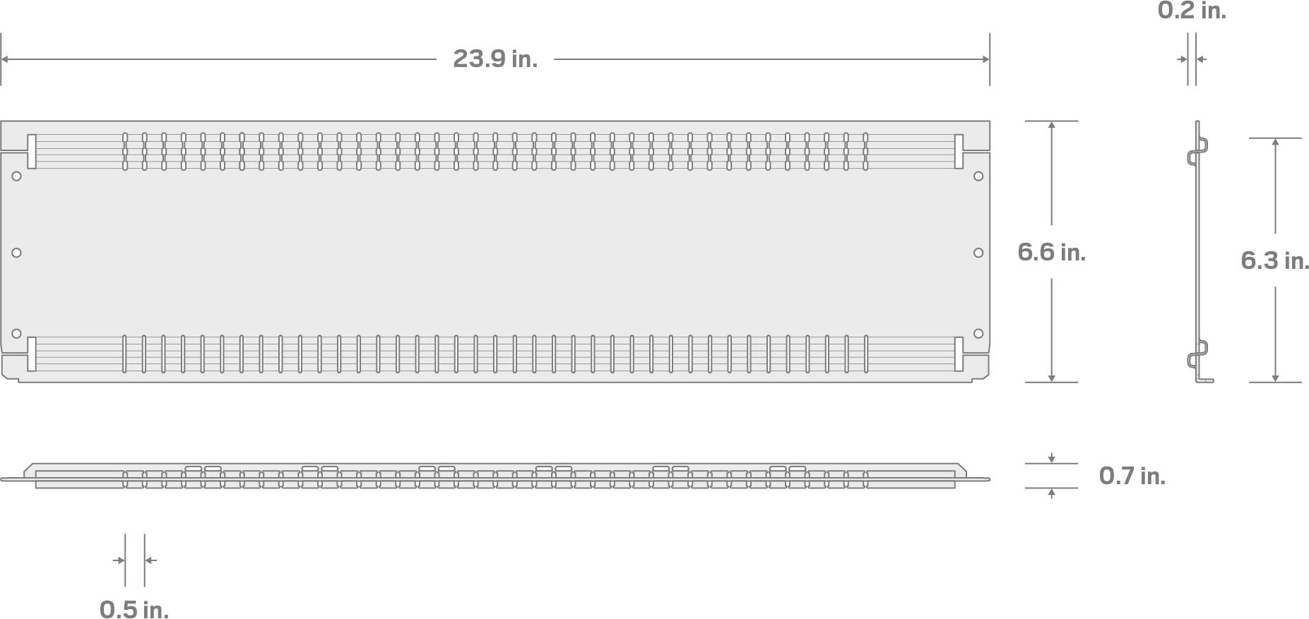 Specs for Partition for 7.9 Inch Drawer (fits 27 D in. Tool Cabinets)