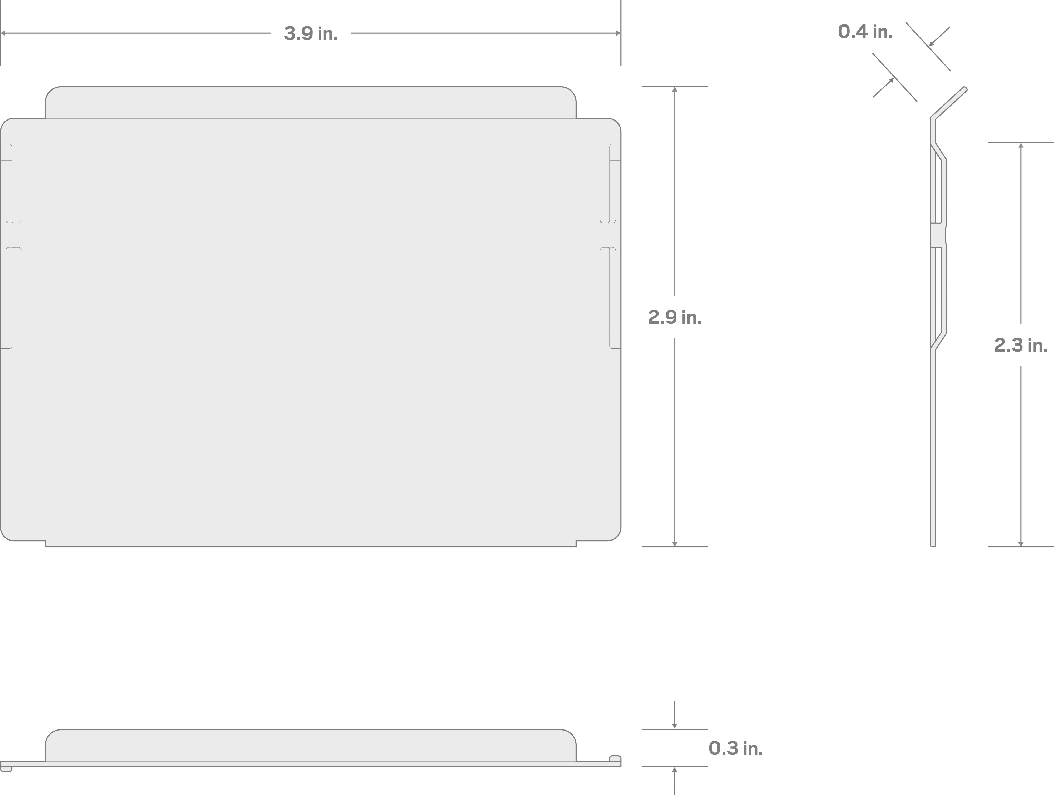 Specs for 3.9 in. Wide Tool Cabinet Subdivider (fits 3.9 H in. Drawers)