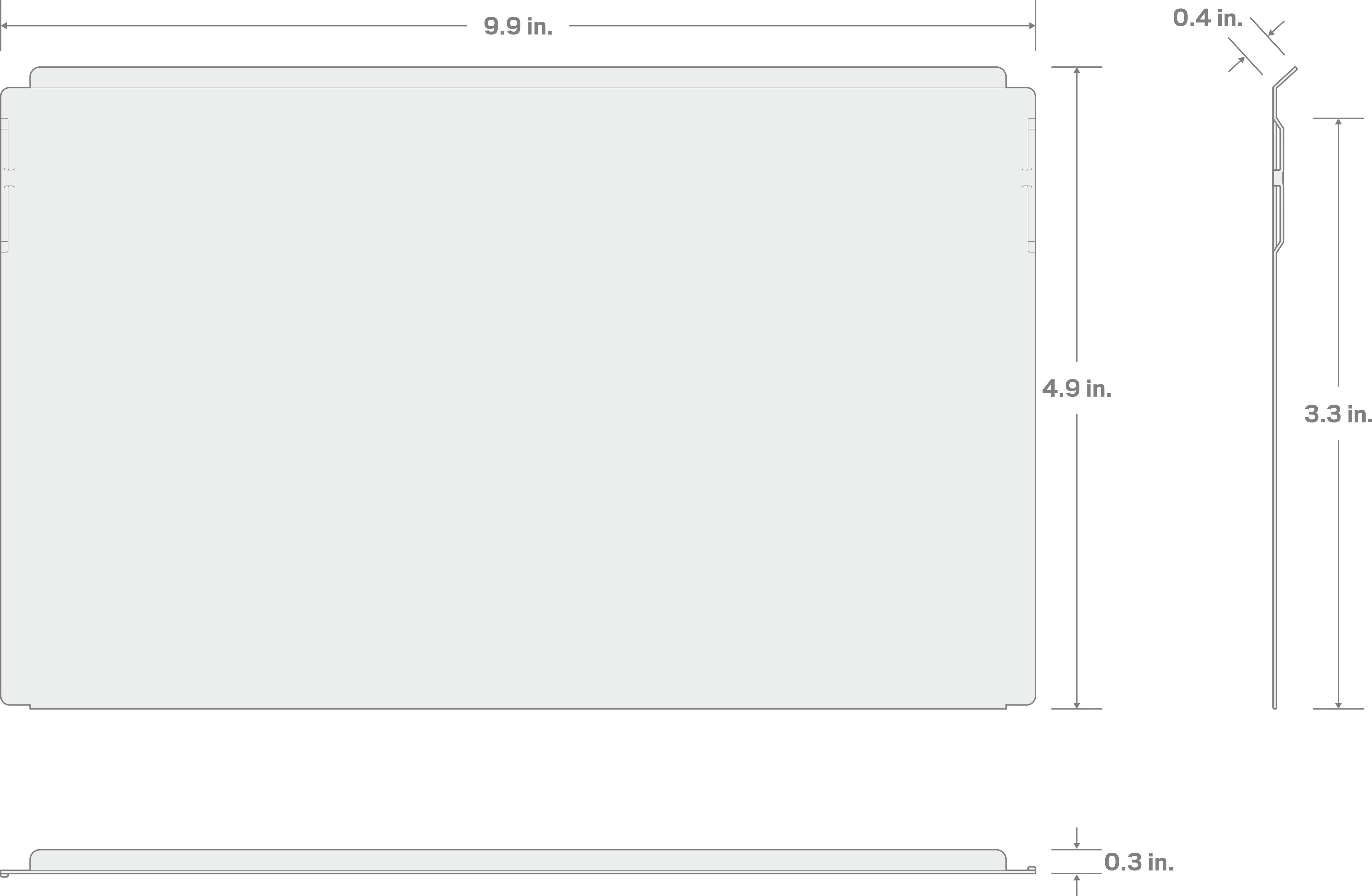 Specs for 9.9 Inch Wide Tool Cabinet Subdivider (fits 6.9 H in. Drawers)