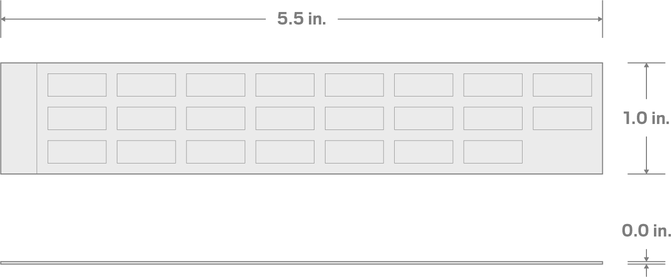 Specs for Modular Wrench Organizer Label Sheet (1/4 - 1-1/2 in.)