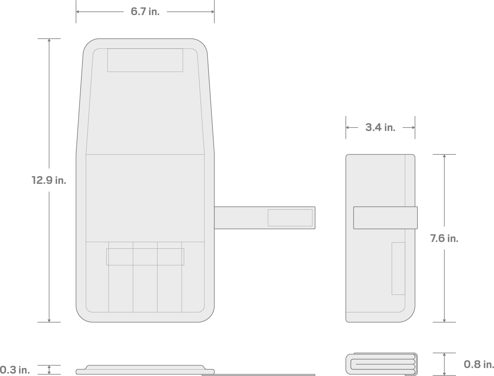 Specs for 5-Tool Pointed Pick and Hook Pouch