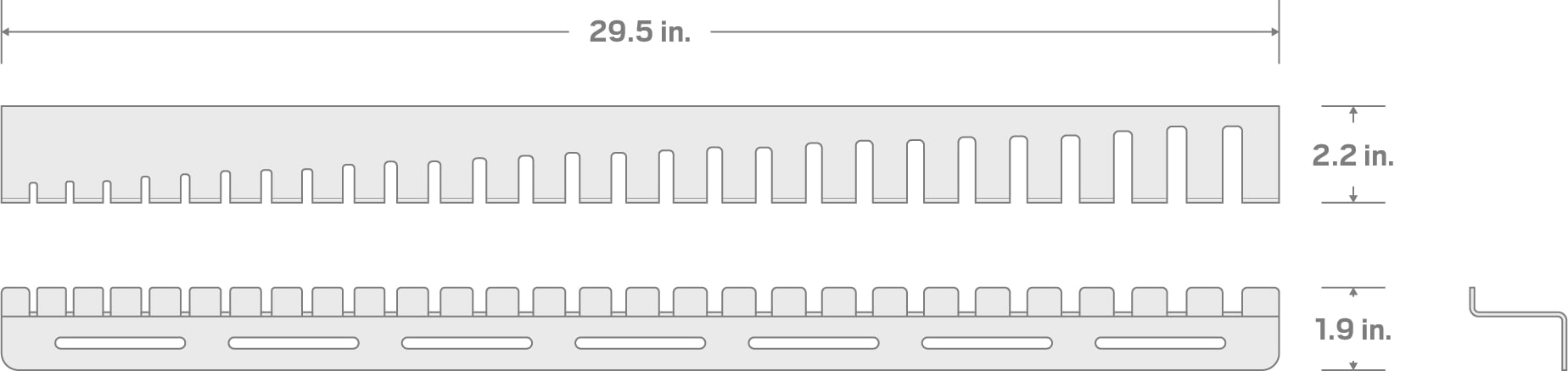 Specs for 27-Tool Combination Wrench Wall Hanger (Red)