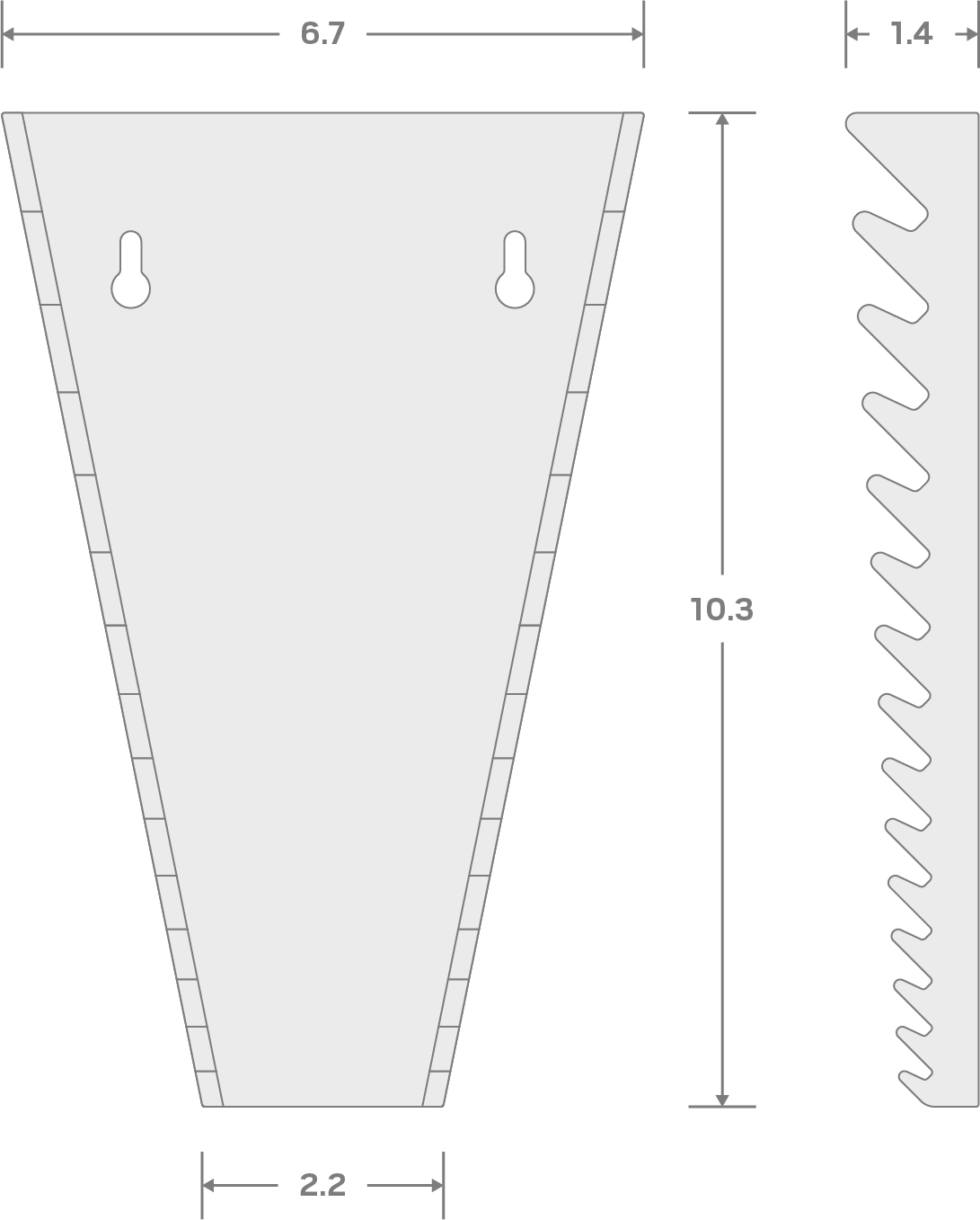 Specs for 14-Tool Combination Wrench Organizer Rack (Red)