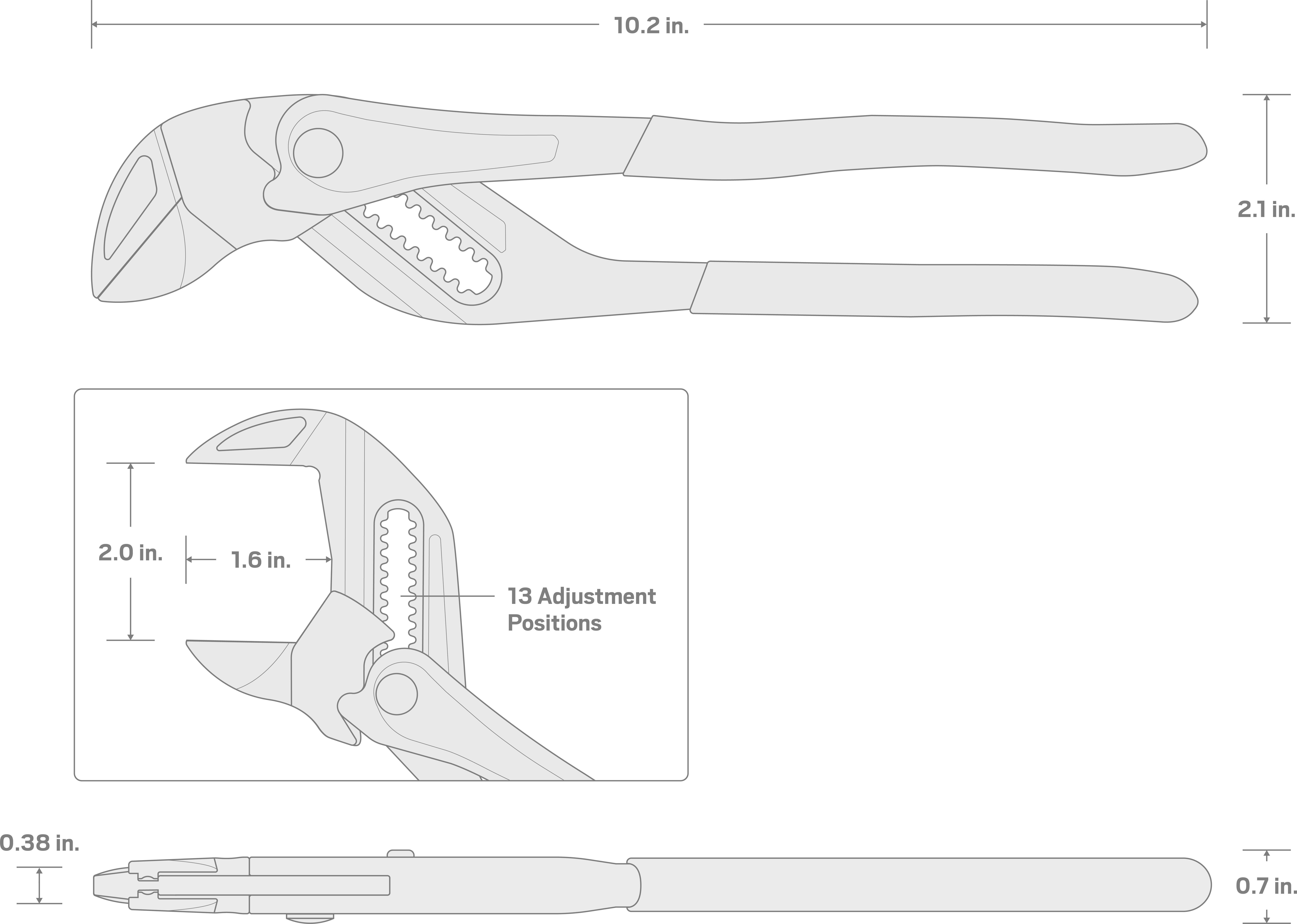Specs for 10 Inch Pliers Wrench