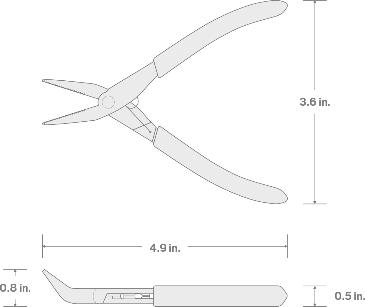 Specs for Mini 45-Degree Long Nose Pliers