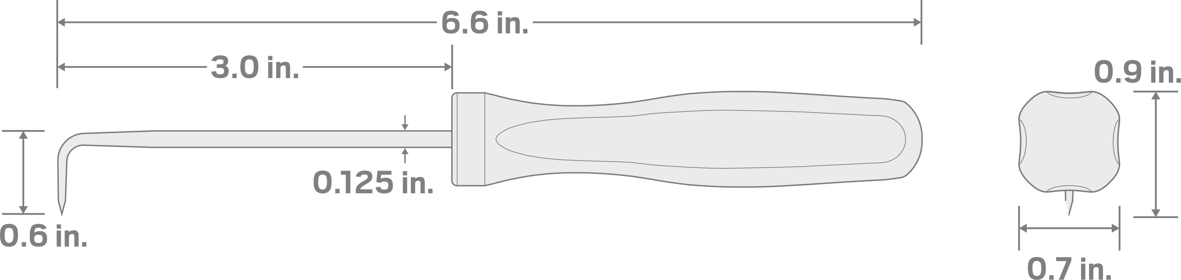 Specs for 90-Degree Pointed Pick (1/8 Inch x 3 Inch)