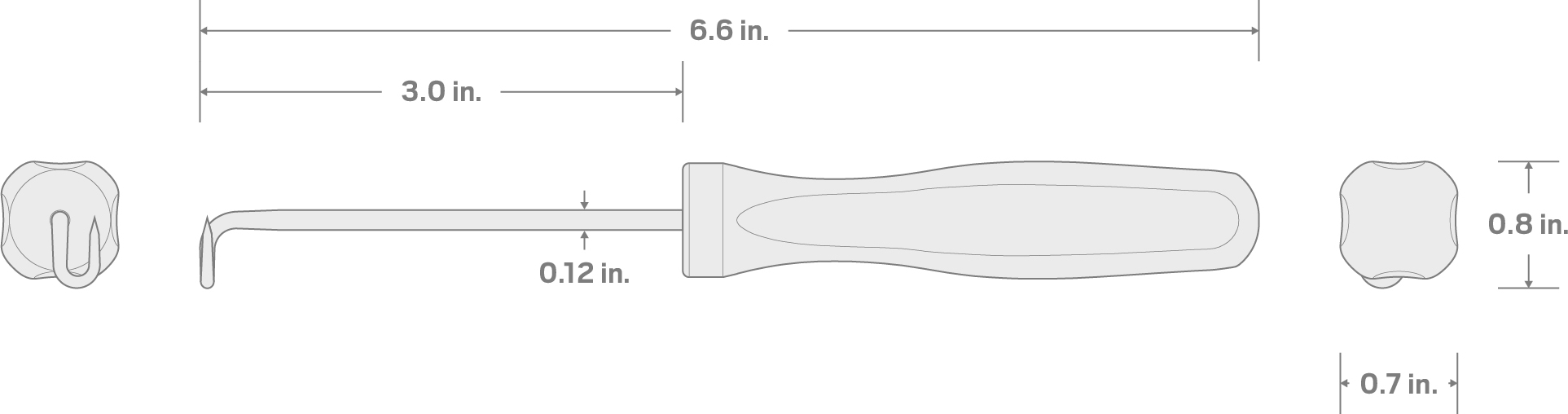 Specs for Compound Pointed Hook (1/8 Inch x 3 Inch)