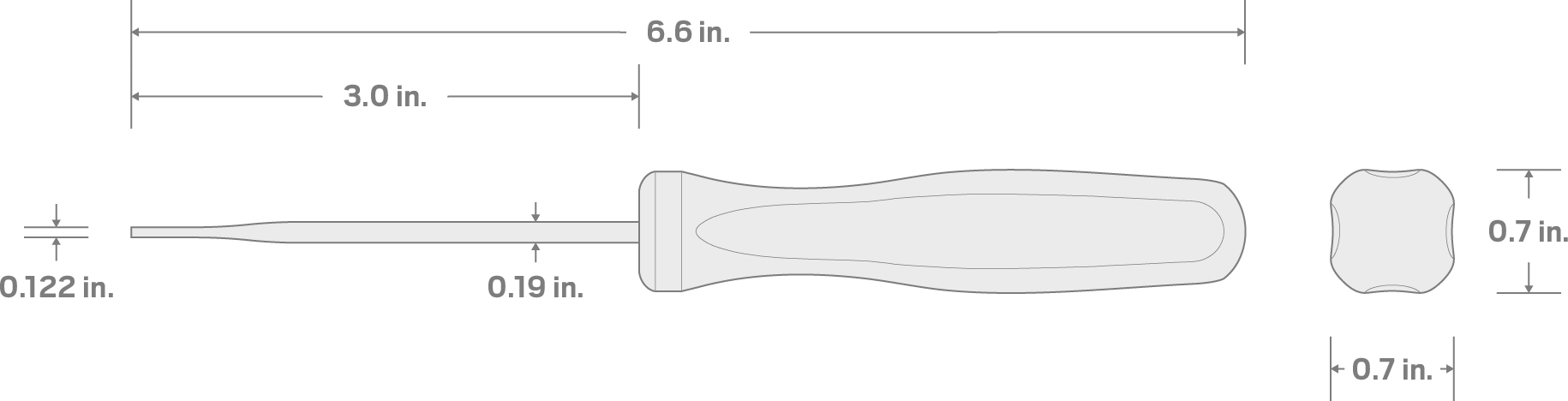 Specs for 1/8 Inch Tip Probe (3/16 x 3 in. Shank)