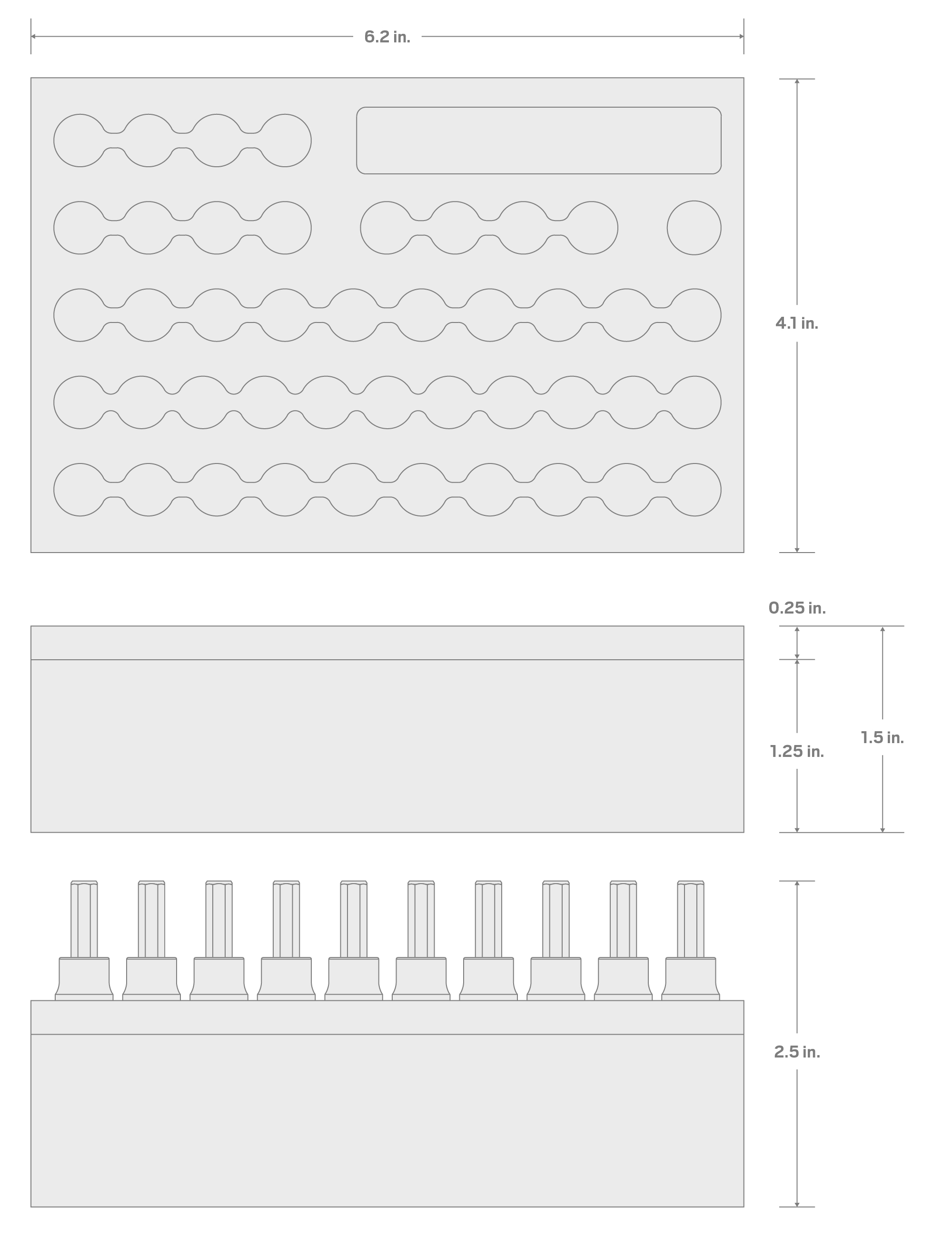 Specs for 1/4 Inch Drive Hex, Torx, Phillips, Slotted, Square Bit Socket Set with 6 x 4 Inch Foam Organizer (44-Piece)
