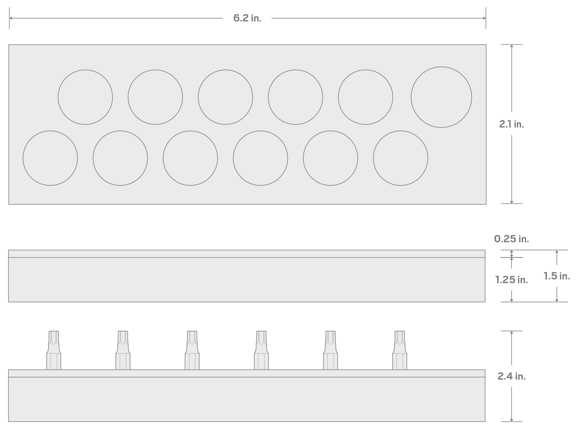 Specs for 3/8 Inch Drive Torx Bit Socket Set with 6 x 2 Inch Foam Organizer, 12-Piece (T10 - T60)