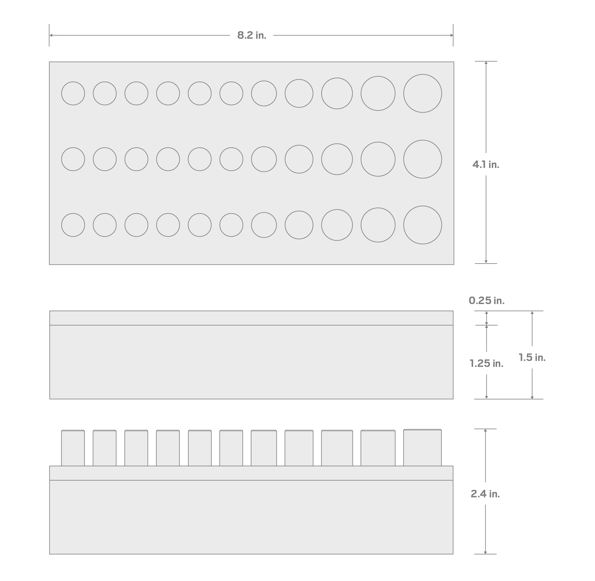 Specs for 1/4 Inch Drive Shallow, Semi-Deep, and Deep 6-Point Socket Set with 8 x 4 Inch Foam Organizer, 33-Piece (5/32 - 9/16 in.)