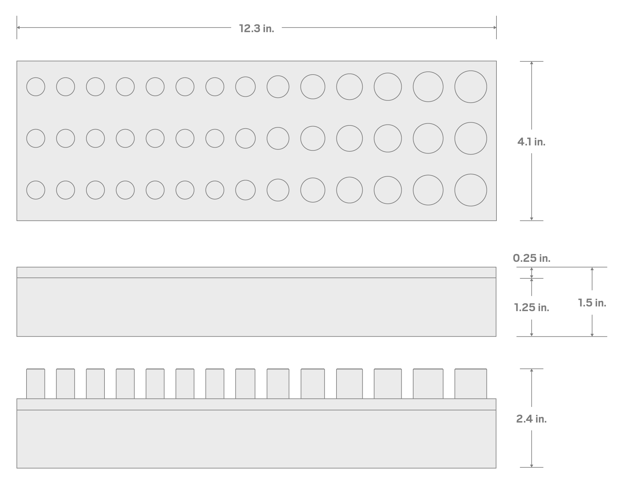 Specs for 1/4 Inch Drive Shallow, Semi-Deep, and Deep 6-Point Socket Set with 12 x 4 Inch Foam Organizer, 42-Piece (4 - 15 mm)
