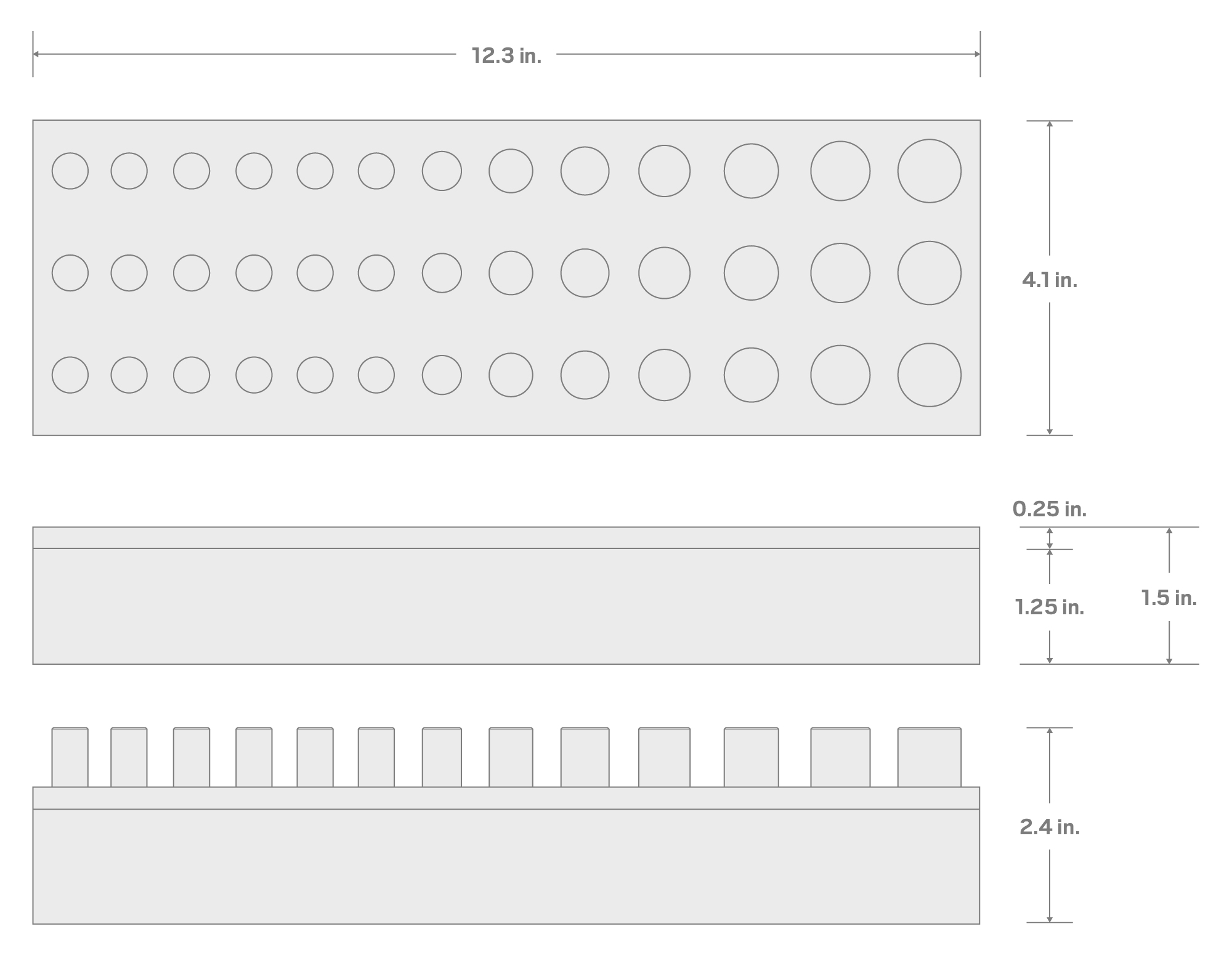 Specs for 1/4 Inch Drive Shallow, Semi-Deep, and Deep 6-Point Socket Set with 12 x 4 Inch Foam Organizer, 39-Piece (5/32 - 11/16 in.)