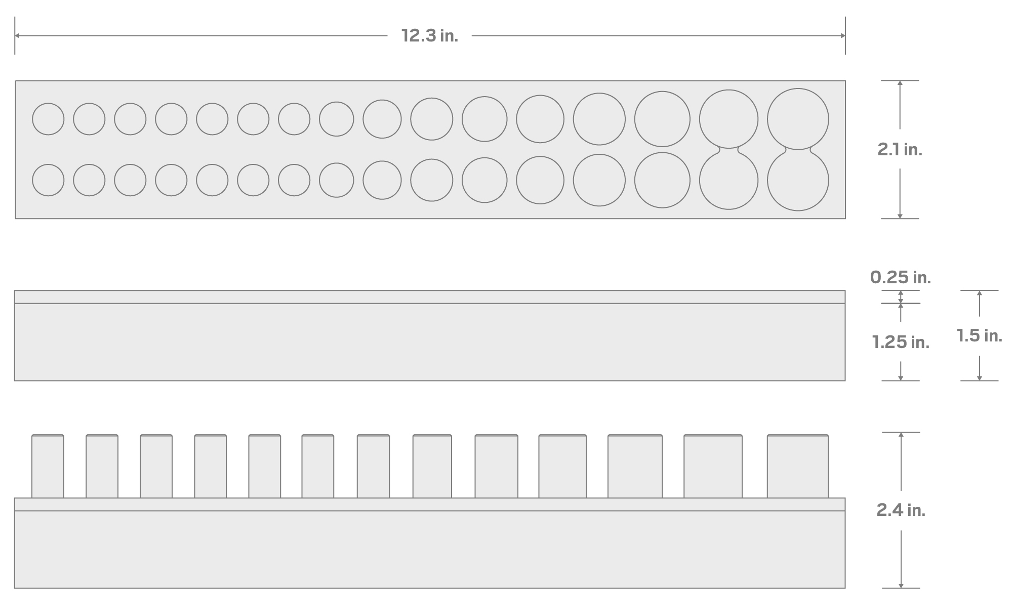 Specs for 1/4 Inch Drive Shallow and Deep 6-Point Socket Set with 12 x 2 Inch Foam Organizer, 32-Piece (4 - 17 mm)