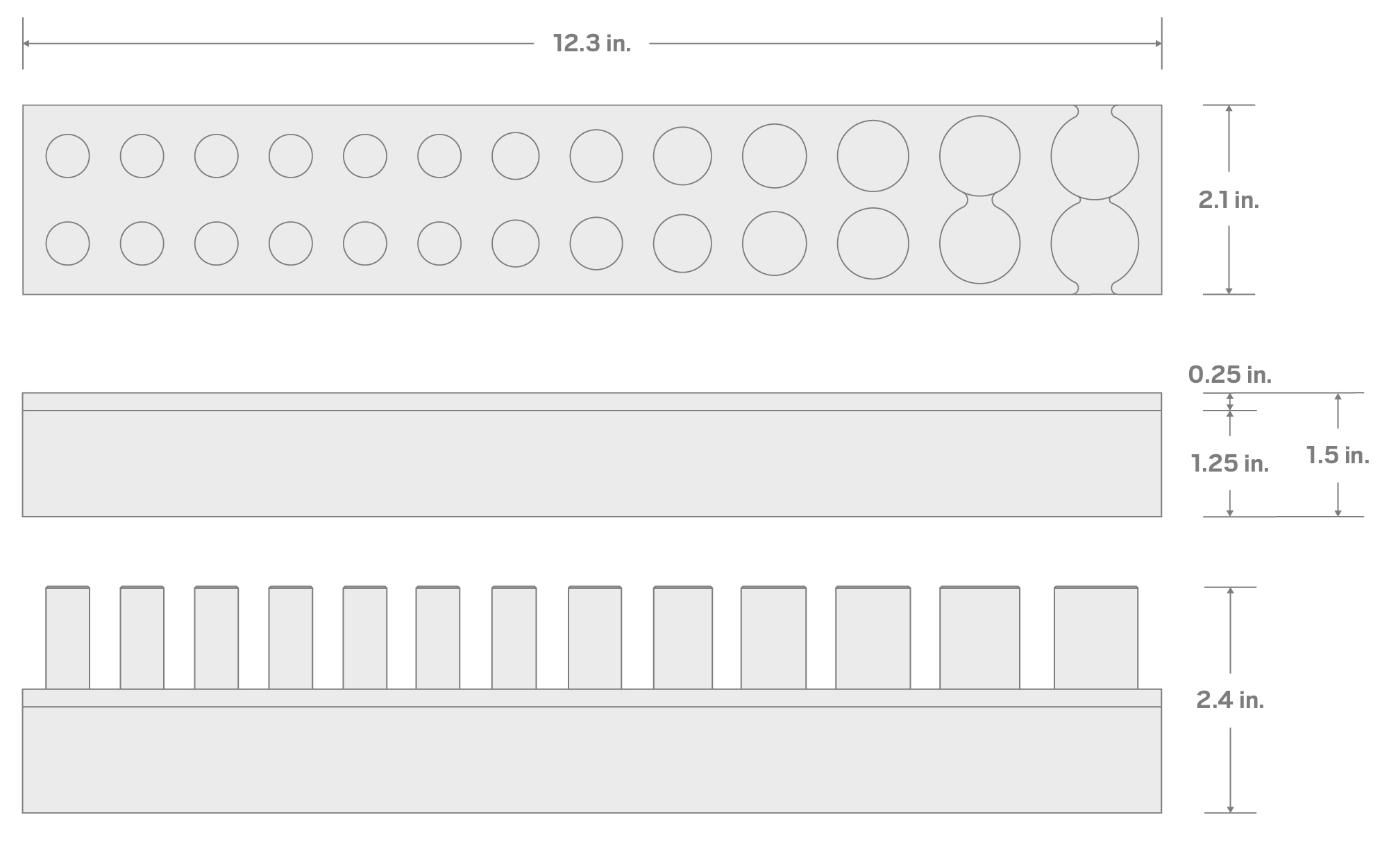Specs for 1/4 Inch Drive Shallow and Deep 12-Point Socket Set with 12 x 2 Inch Foam Organizer, 26-Piece (5/32 - 11/16 in.)