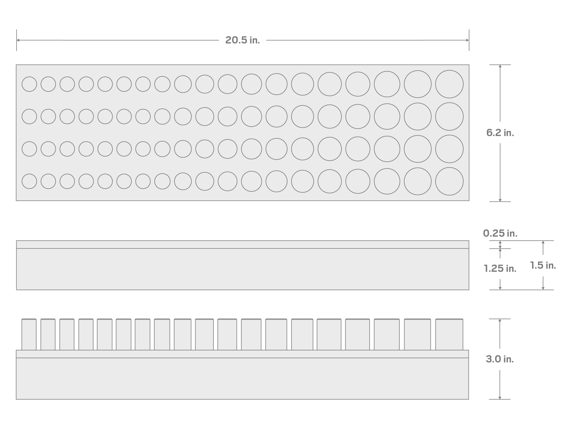 Specs for 3/8 Inch Drive Extra-Shallow, Shallow, Semi-Deep, and Deep 6-Point Socket Set with 20 x 6 Inch Foam Organizer, 76-Piece (6 - 24 mm)