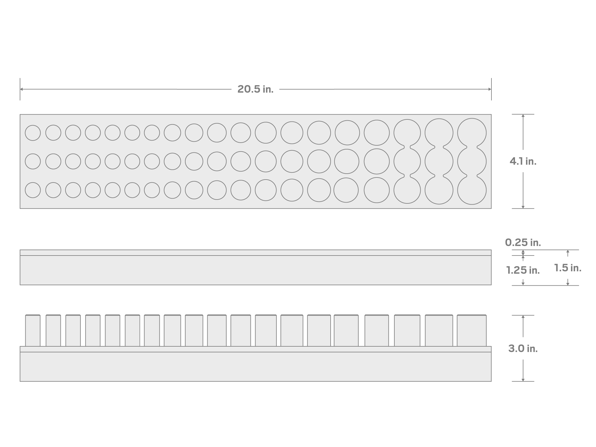 Specs for 3/8 Inch Drive Shallow, Semi-Deep, and Deep 12-Point Socket Set with 20 x 4 Inch Foam Organizer, 57-Piece (6 - 24 mm)