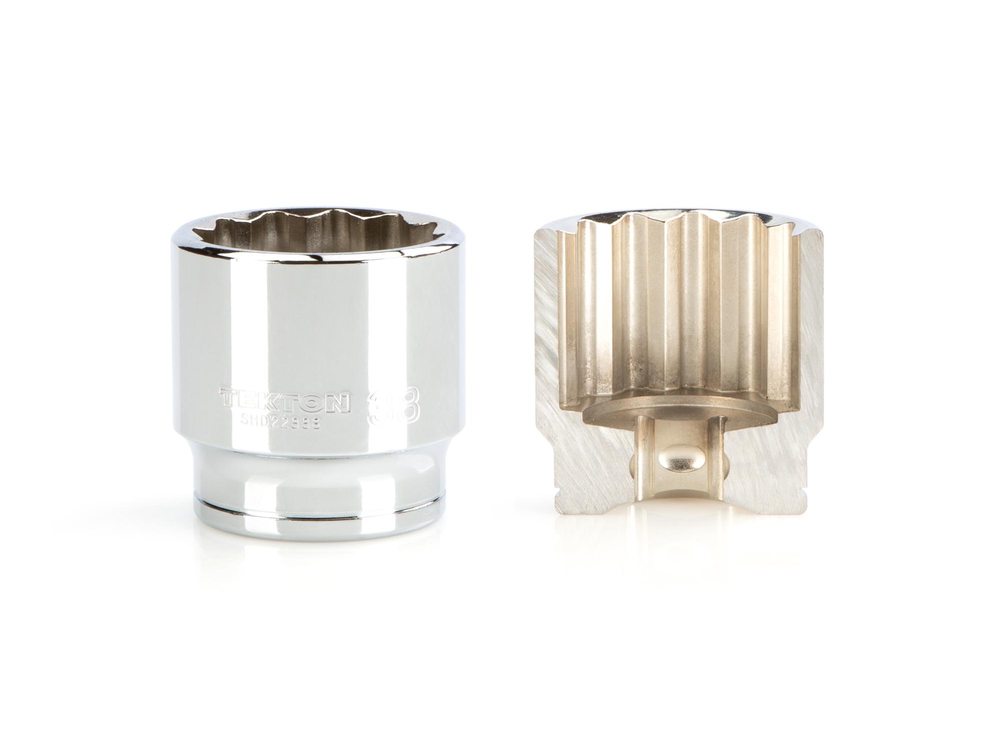 Includes: 27-38 mm (Metric) 12-point standard-length sockets. No skipped sizes. Comes with rail and tray storage. SHD92112.