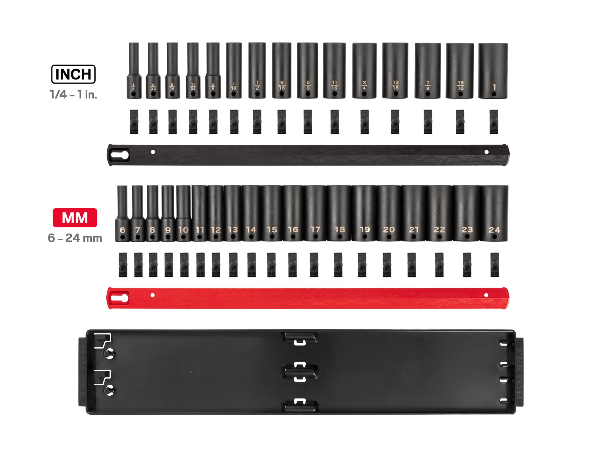 Laid out contents of Tekton rail  set. Item #SID91203