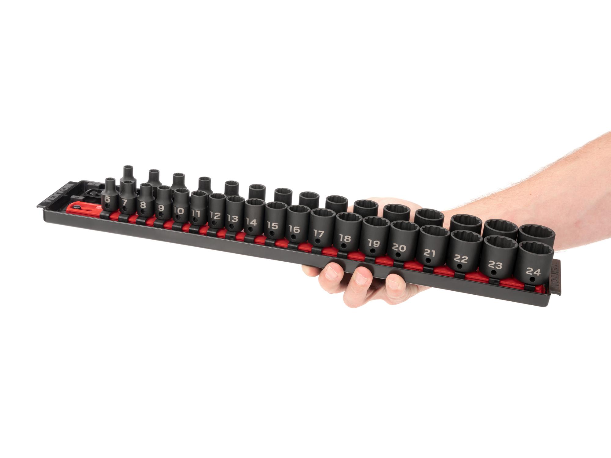 Person holding Tekton rail  set. Item #SID91206