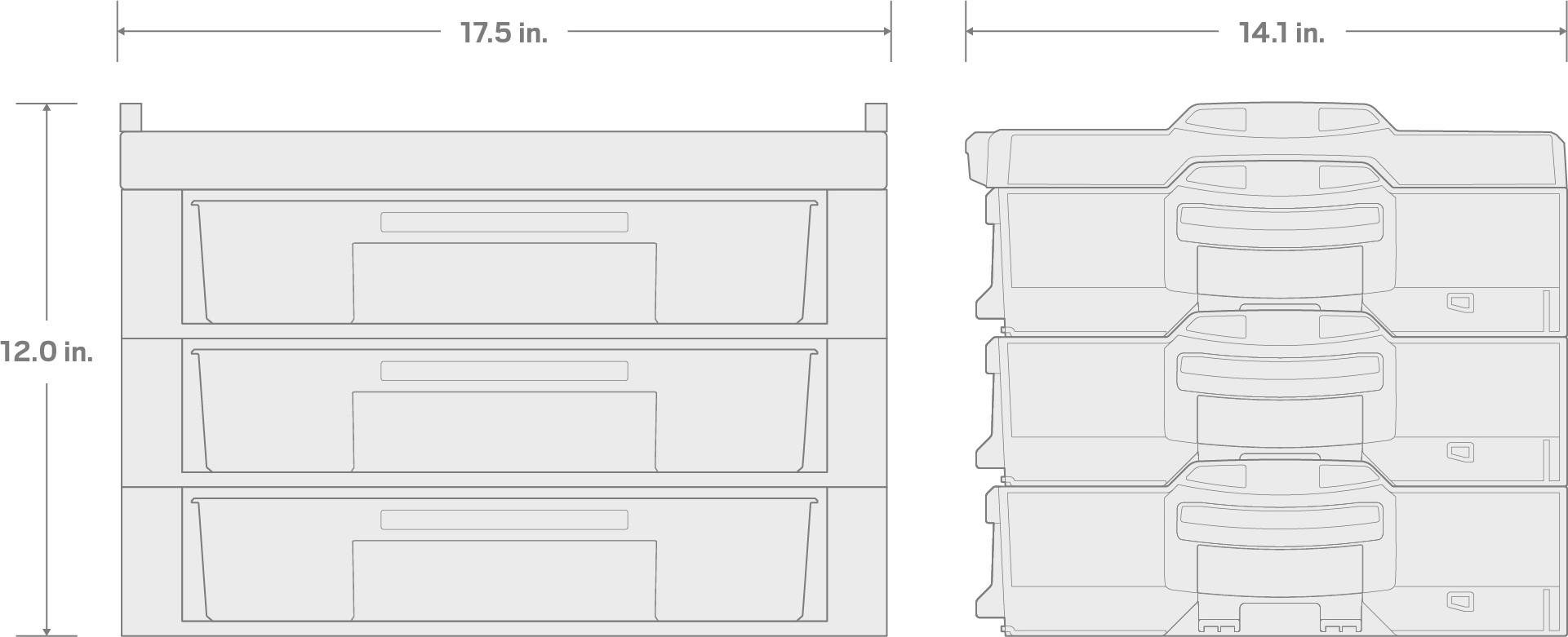Specs for 3/8 Inch Drive Shallow and Deep 6-Point Socket and Ratchet Set in Modular Stacking Tool Box, 83-Piece (1/4 - 1 in., 6 - 24 mm)
