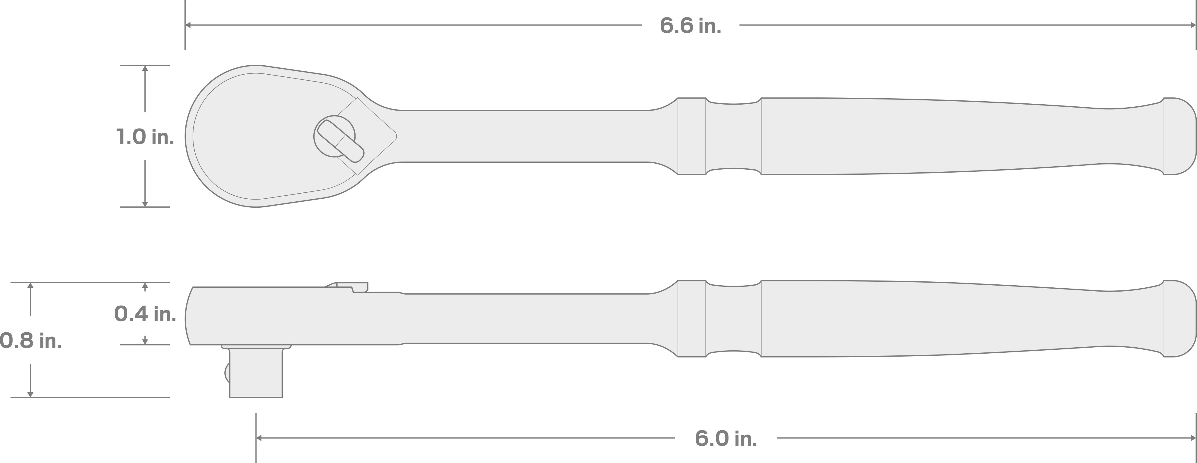 Specs for 1/4 Inch Drive x 6 Inch Ratchet