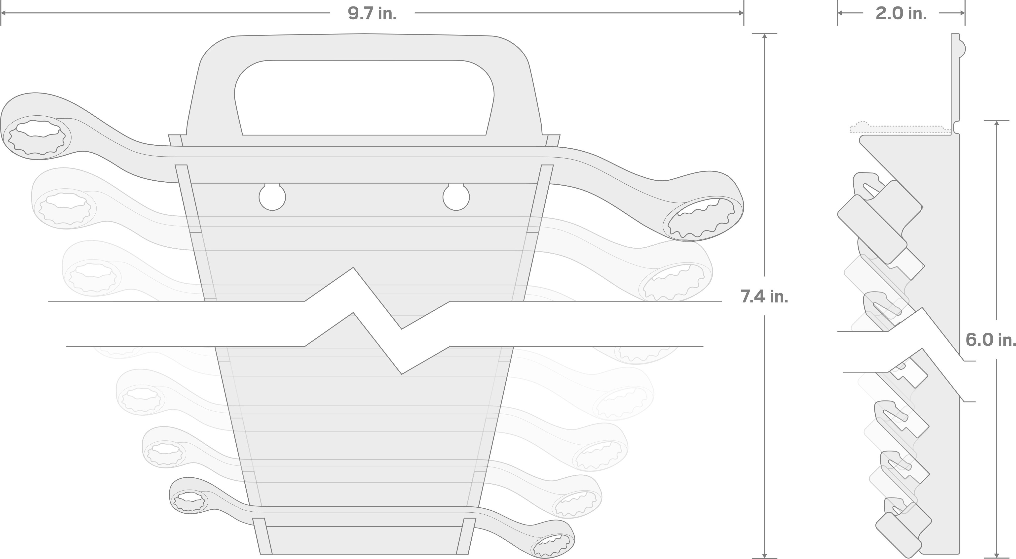 Specs for 45-Degree Offset Box End Wrench Set with Holder, 7-Piece (6-19 mm)