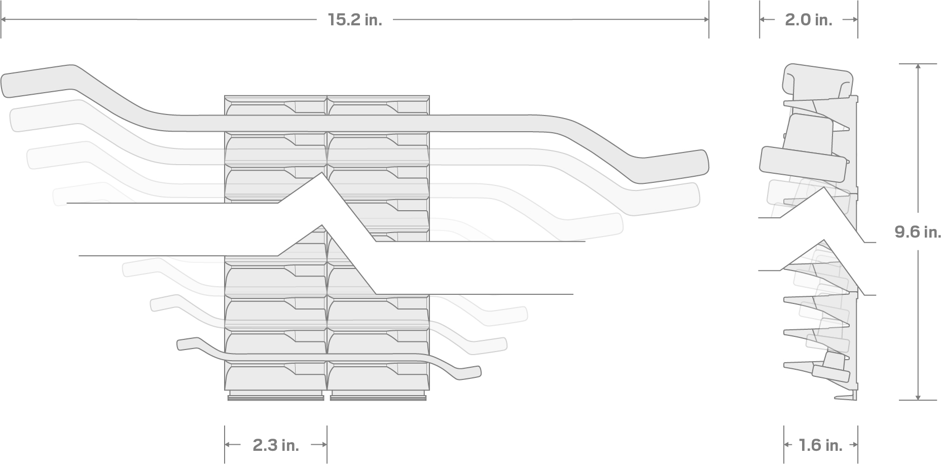 Specs for 45-Degree Offset Box End Wrench Set with Modular Organizers, 11-Piece (6-32 mm)