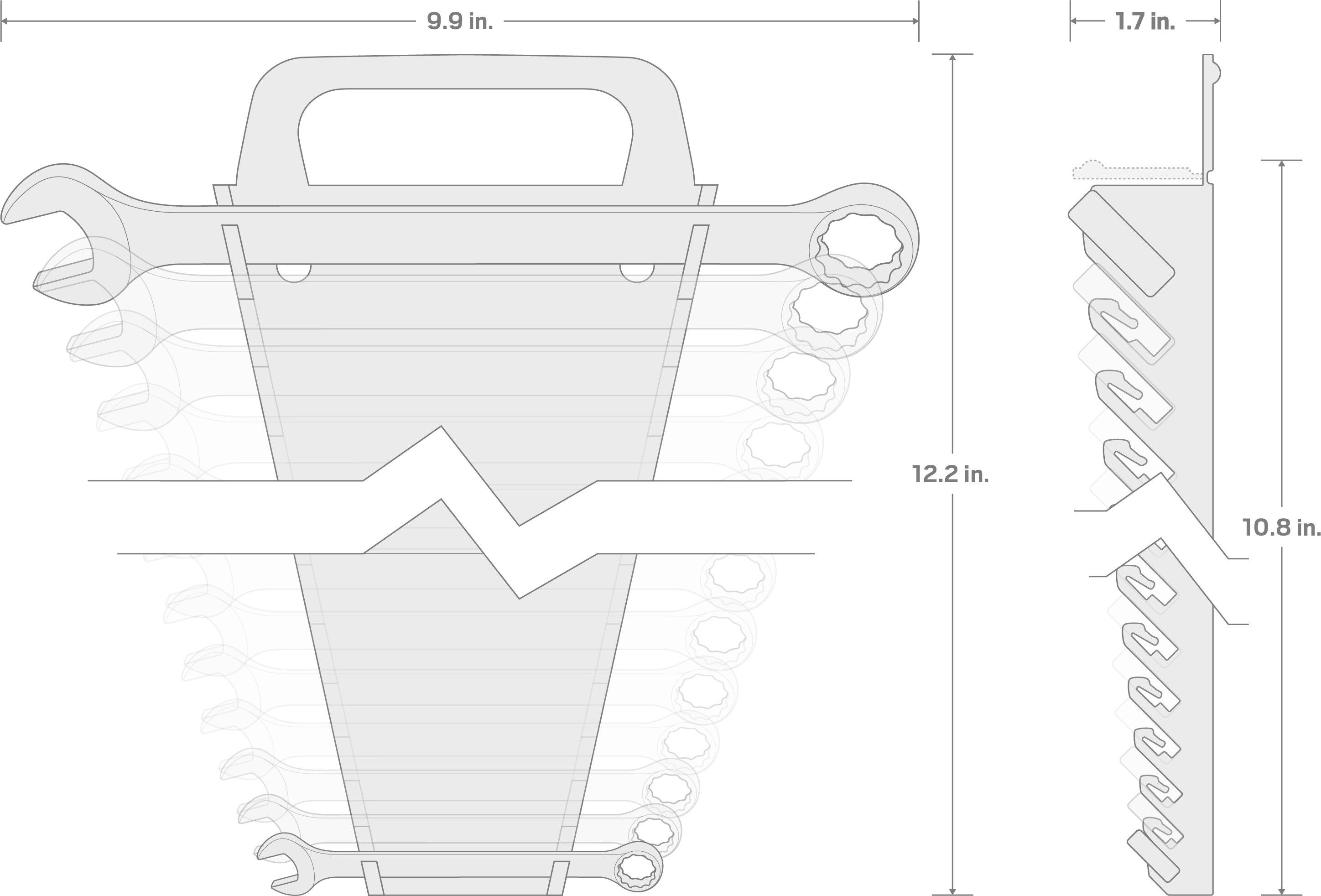 Specs for Combination Wrench Set with Holder, 14-Piece (6-19 mm)