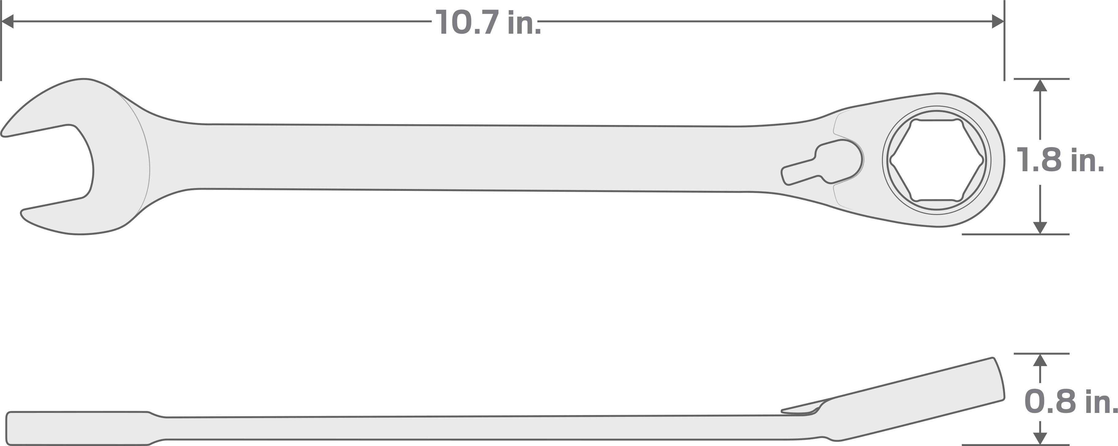 Specs for 20 mm Reversible Ratcheting Combination Wrench