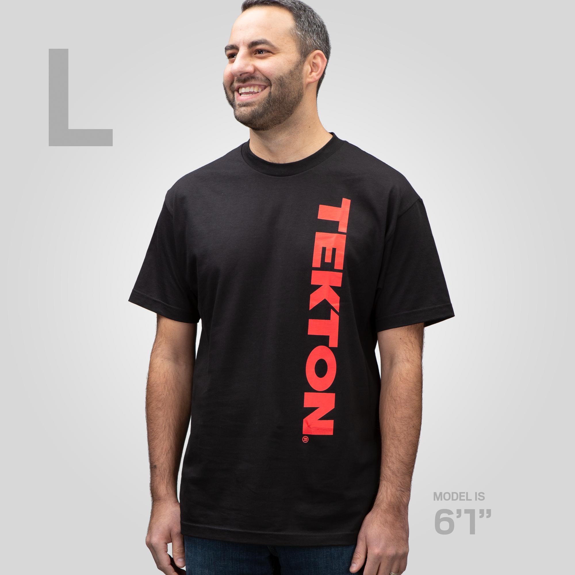 A person smiling and wearing a Tekton shirt.