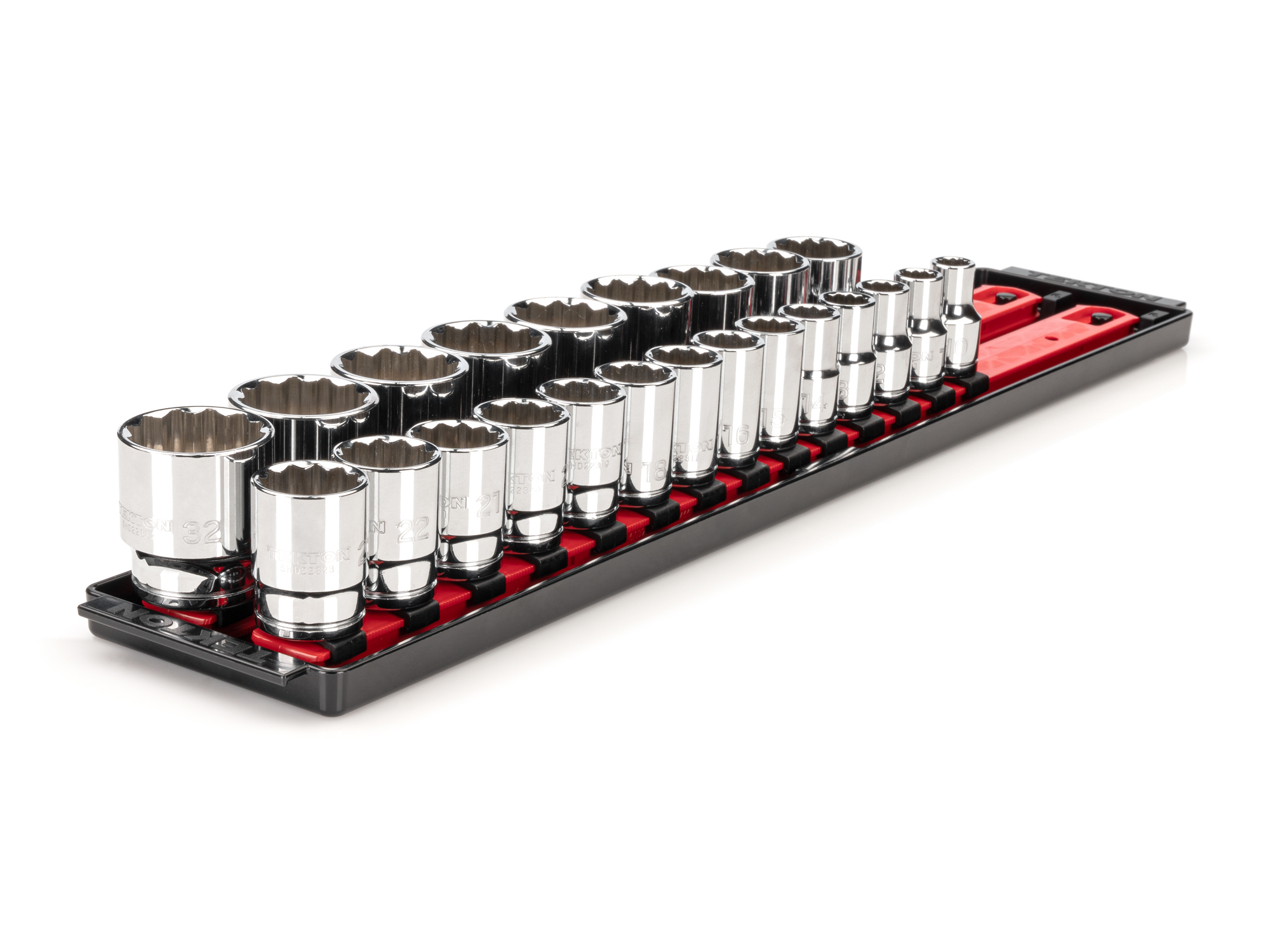1/2 Inch Drive Shallow 12-Point Socket Set (10 - 32 mm) | TEKTON