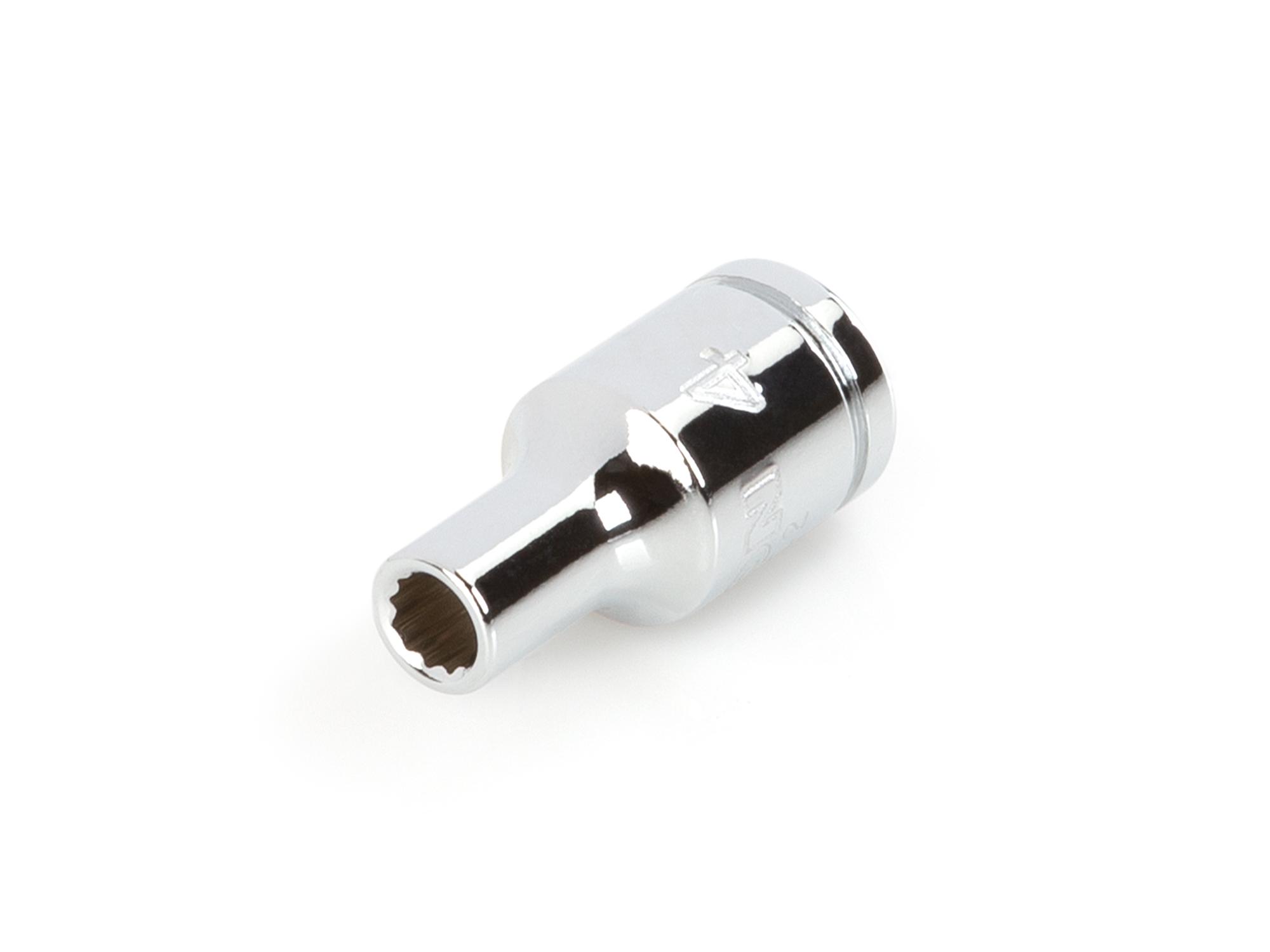 Front-right angle view of Tekton hand drive 12-point socket. Item #SHD02302