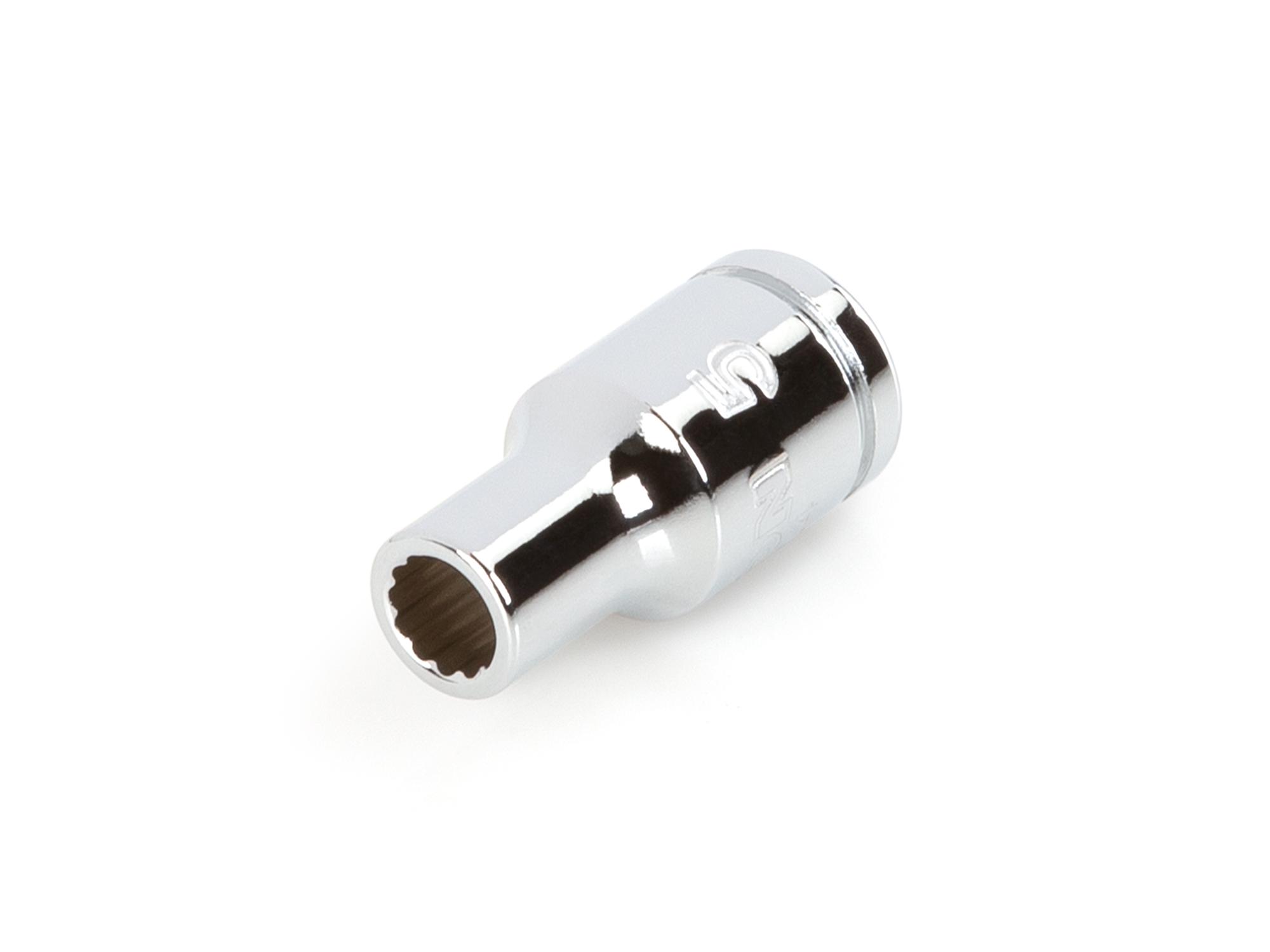 Front-right angle view of Tekton hand drive 12-point socket. Item #SHD02304