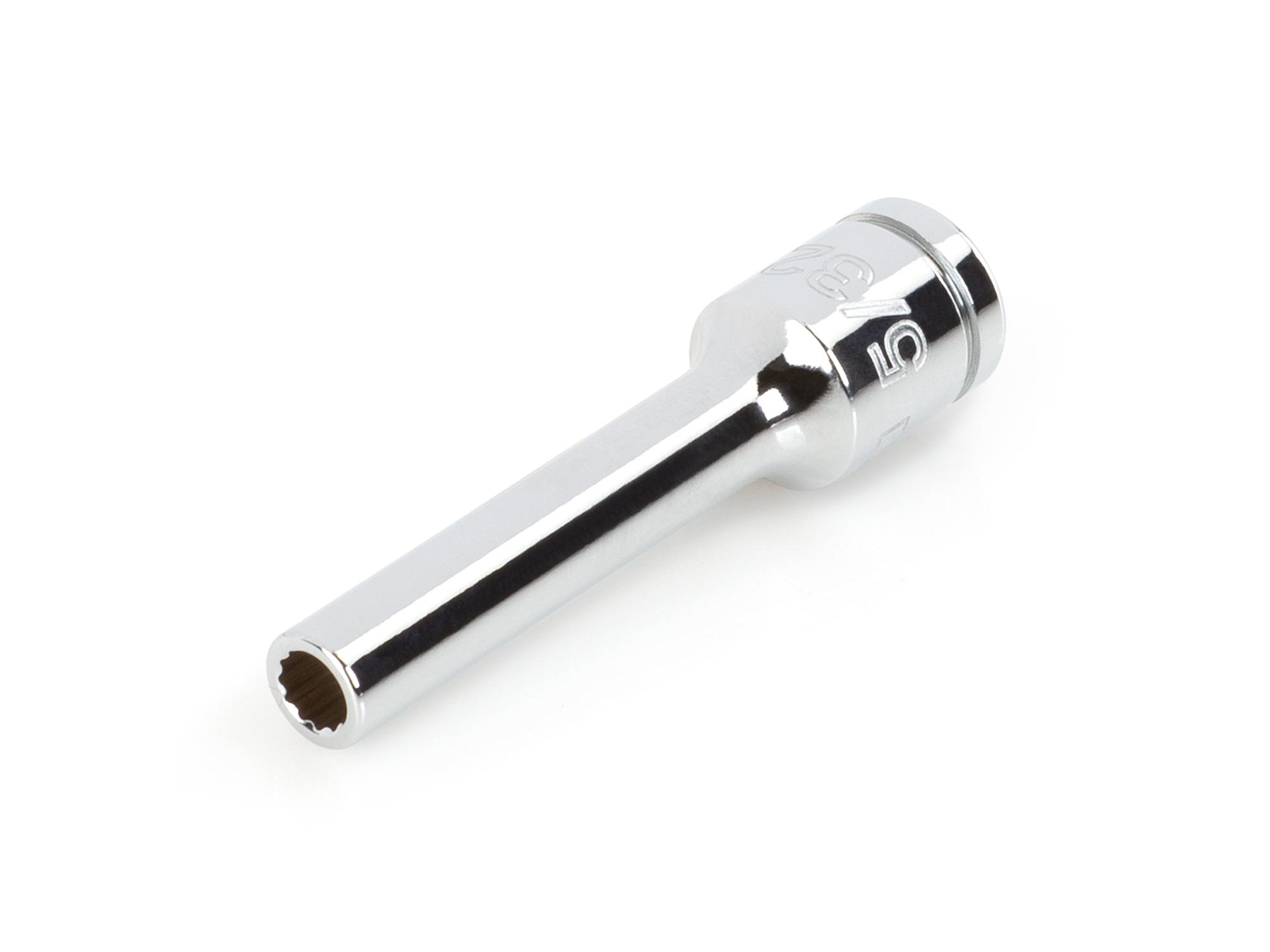 Front-right angle view of Tekton hand drive 12-point socket. Item #SHD03202