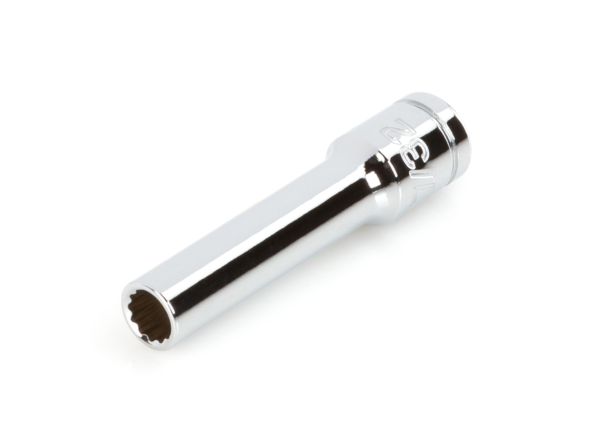 Front-right angle view of Tekton hand drive 12-point socket. Item #SHD03205