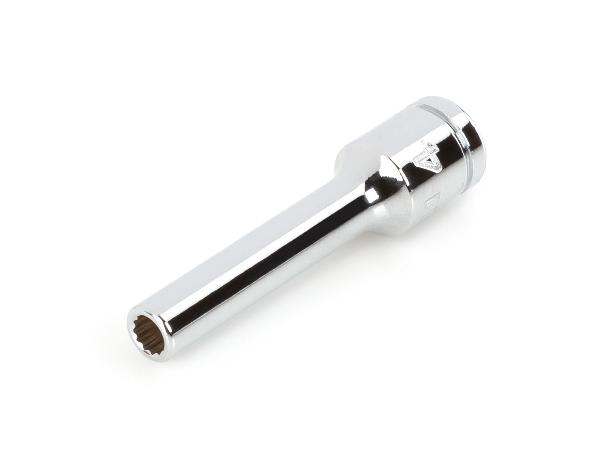 Front-right angle view of Tekton hand drive 12-point socket. Item #SHD03302