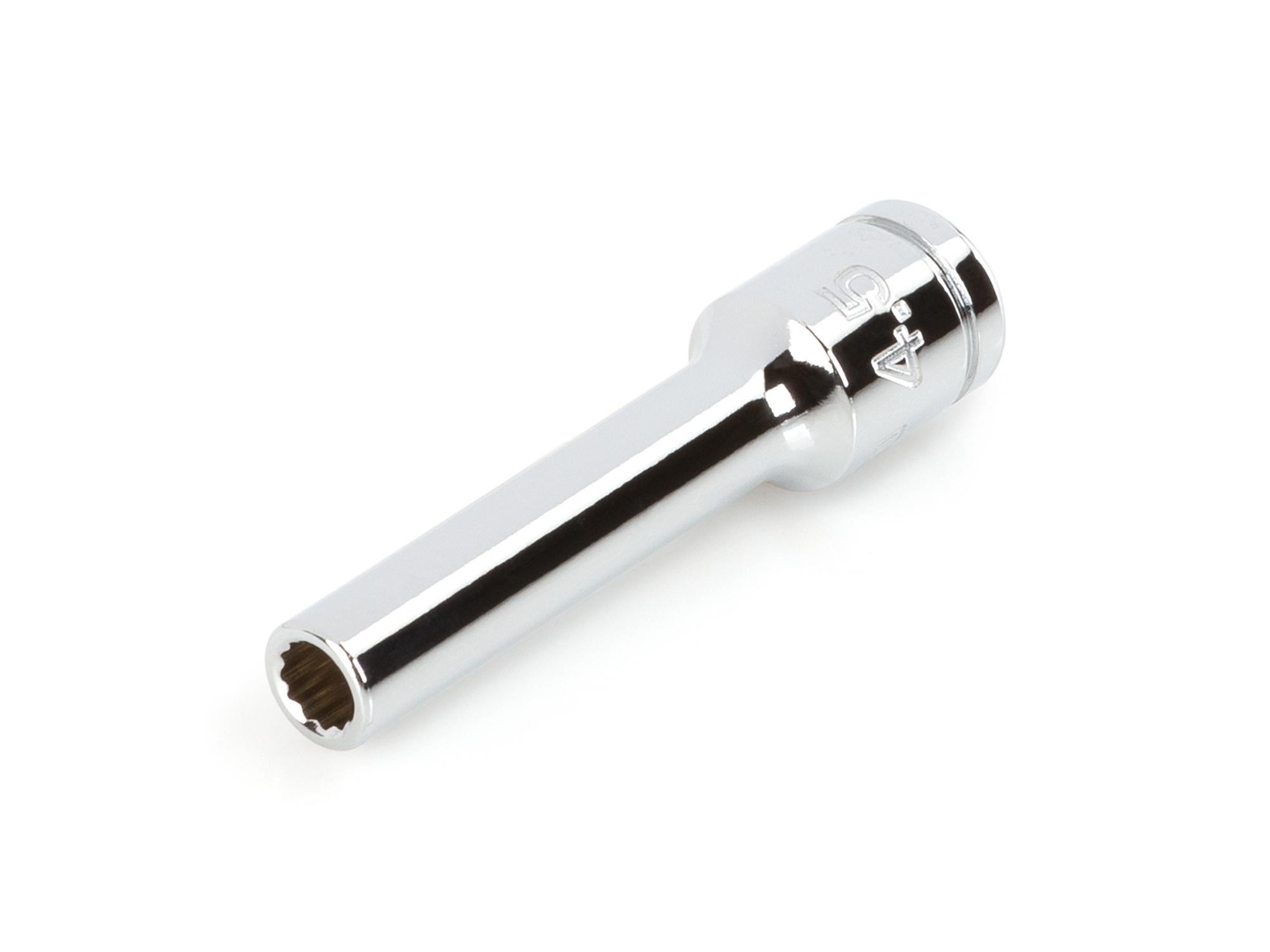 Front-right angle view of Tekton hand drive 12-point socket. Item #SHD03303