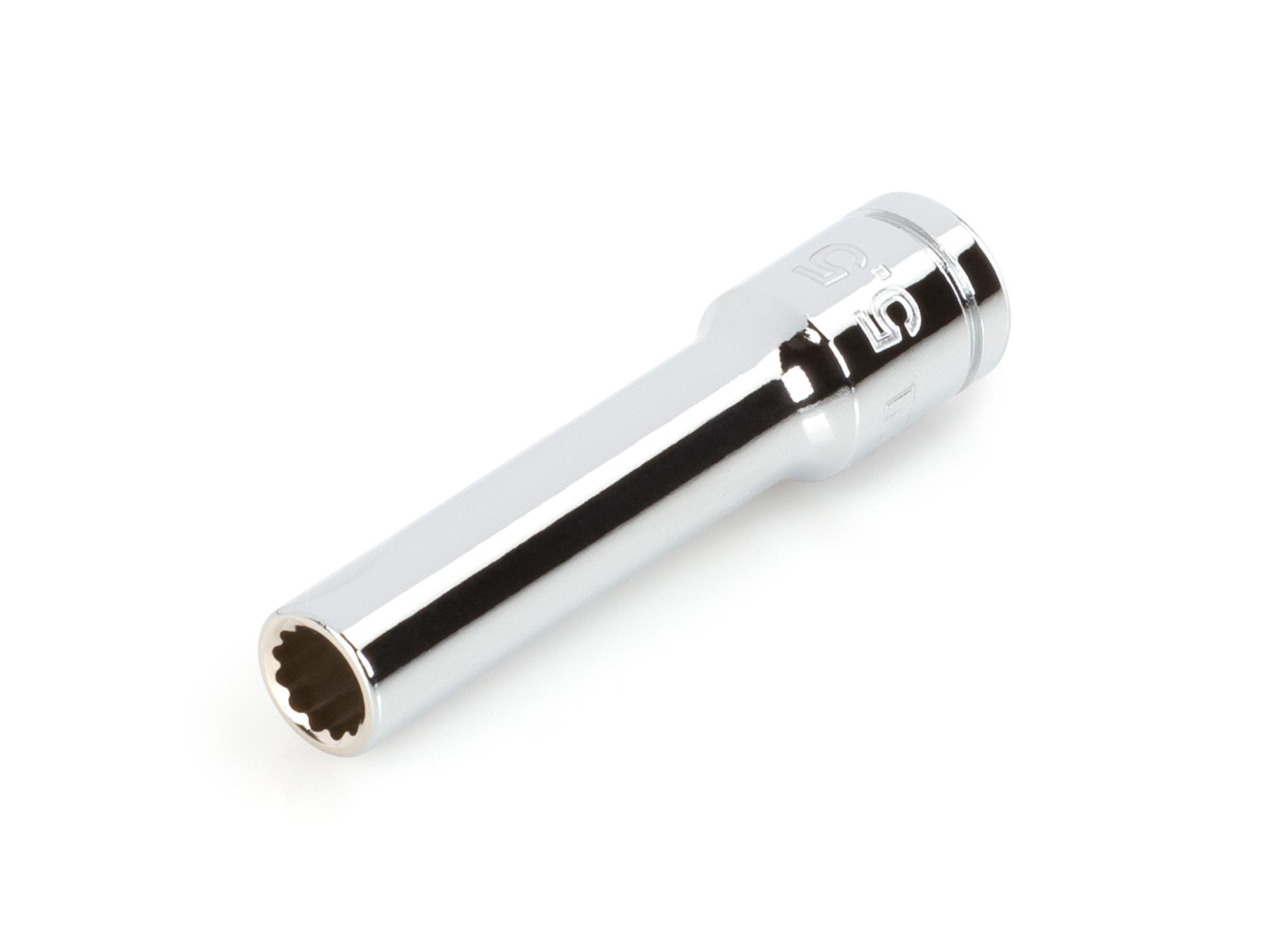 Front-right angle view of Tekton hand drive 12-point socket. Item #SHD03305