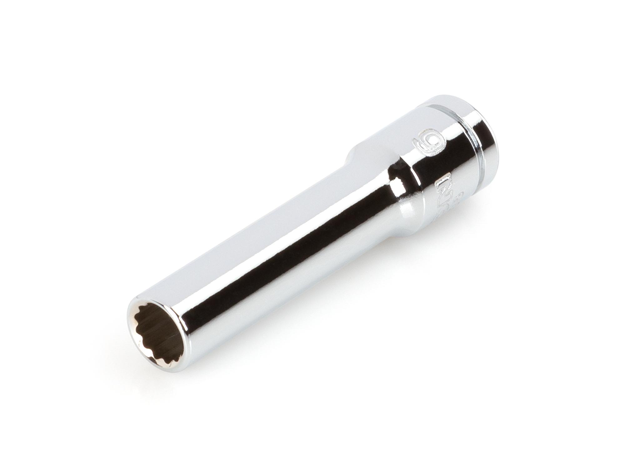 Front-right angle view of Tekton hand drive 12-point socket. Item #SHD03306