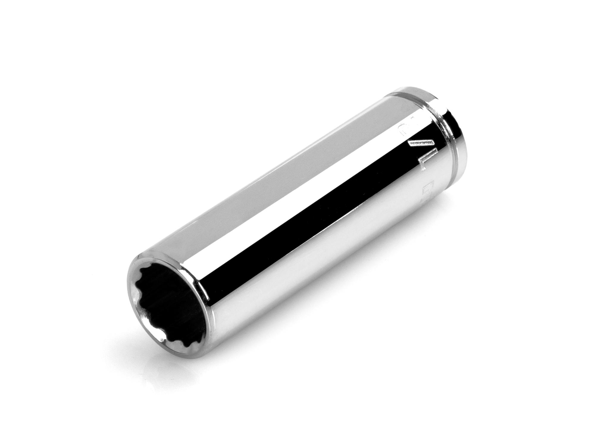 Front-right angle view of Tekton hand drive 12-point socket. Item #SHD13213