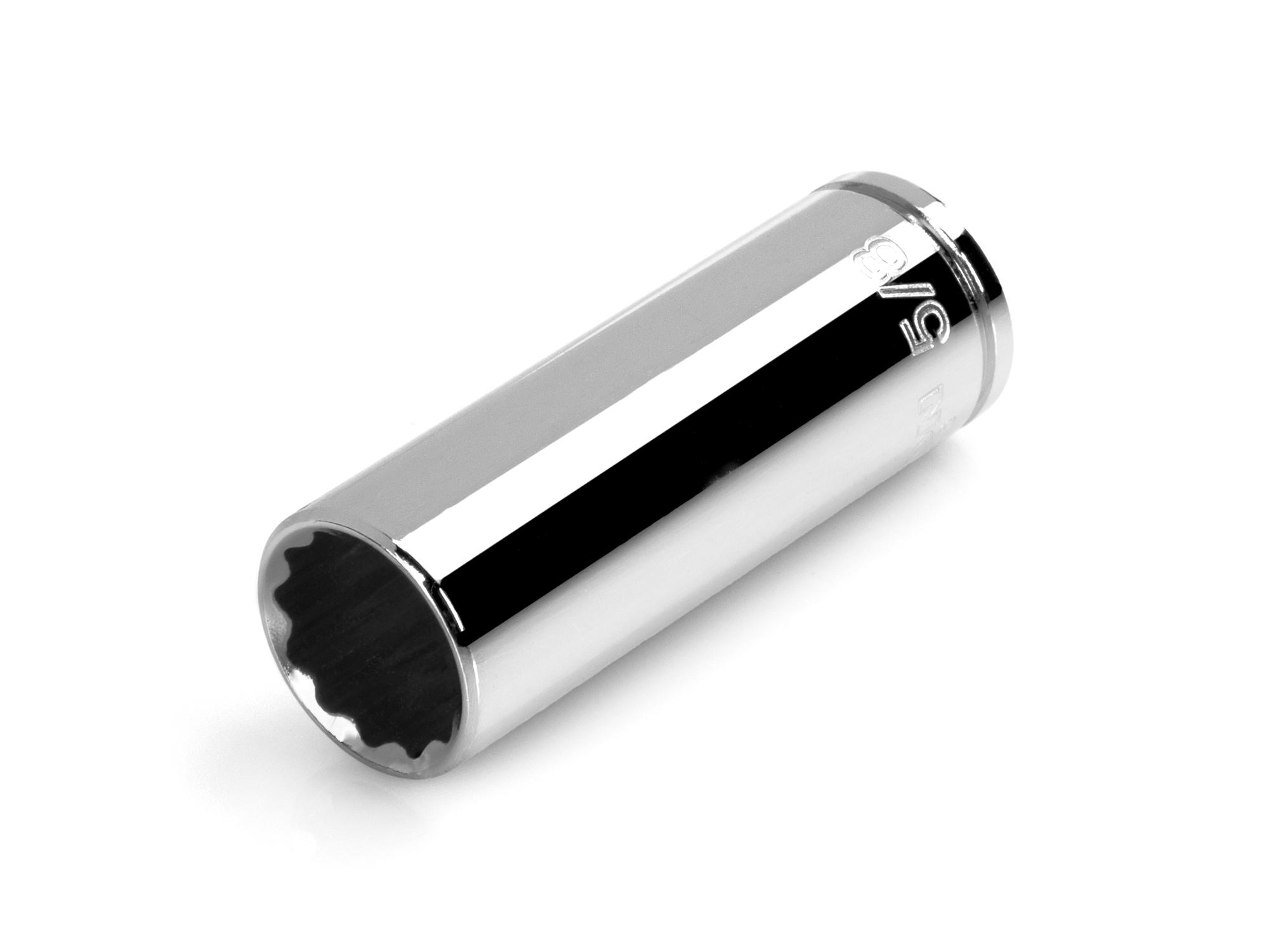 Front-right angle view of Tekton hand drive 12-point socket. Item #SHD13216