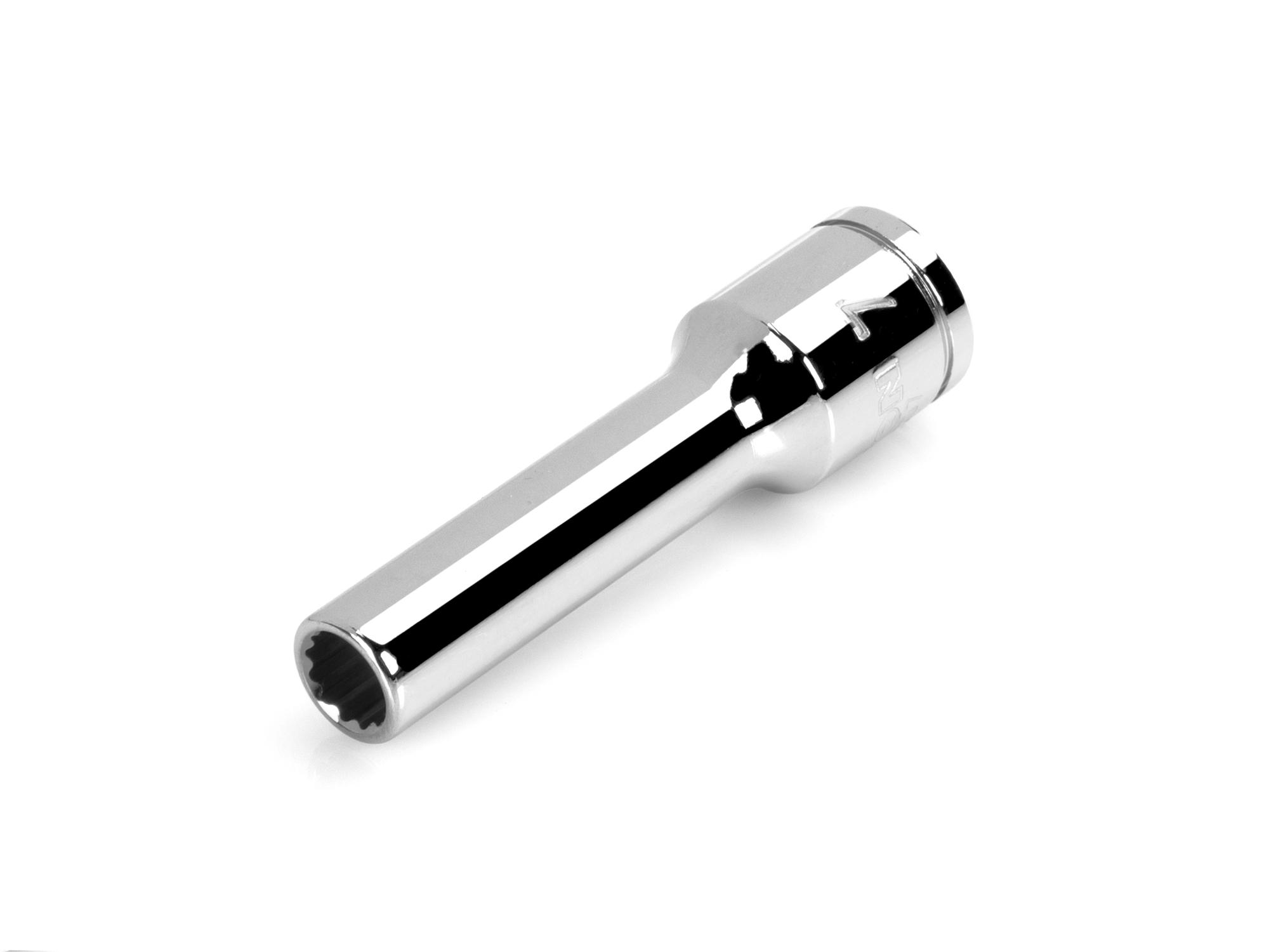 Front-right angle view of Tekton hand drive 12-point socket. Item #SHD13307
