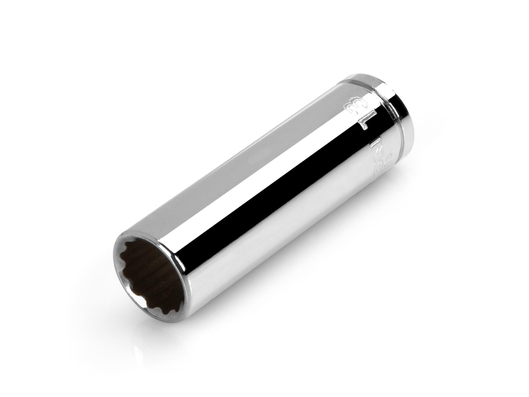 Front-right angle view of Tekton hand drive 12-point socket. Item #SHD13313