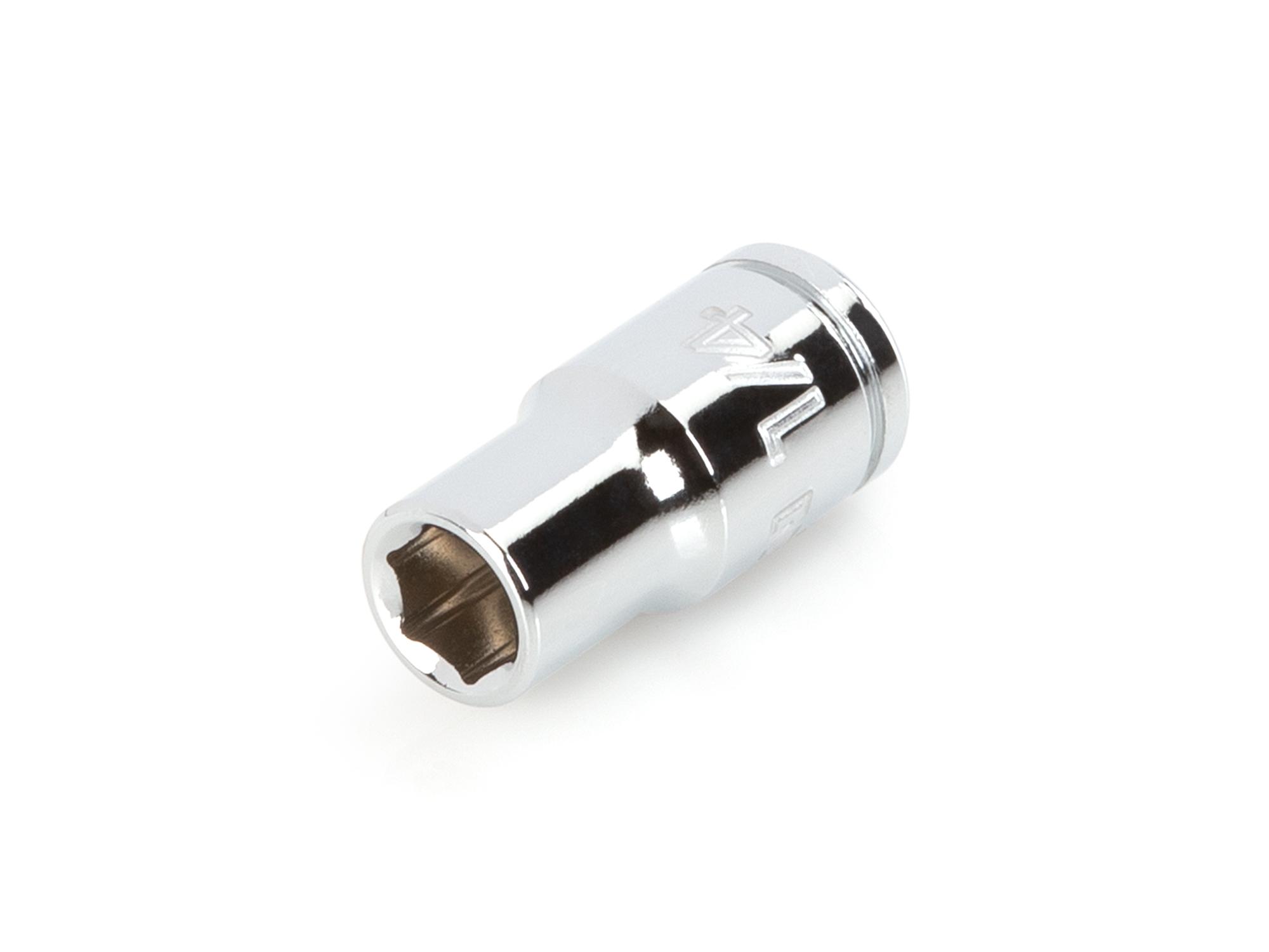Front-right angle view of Tekton hand drive 6-point socket. Item #SHD02006