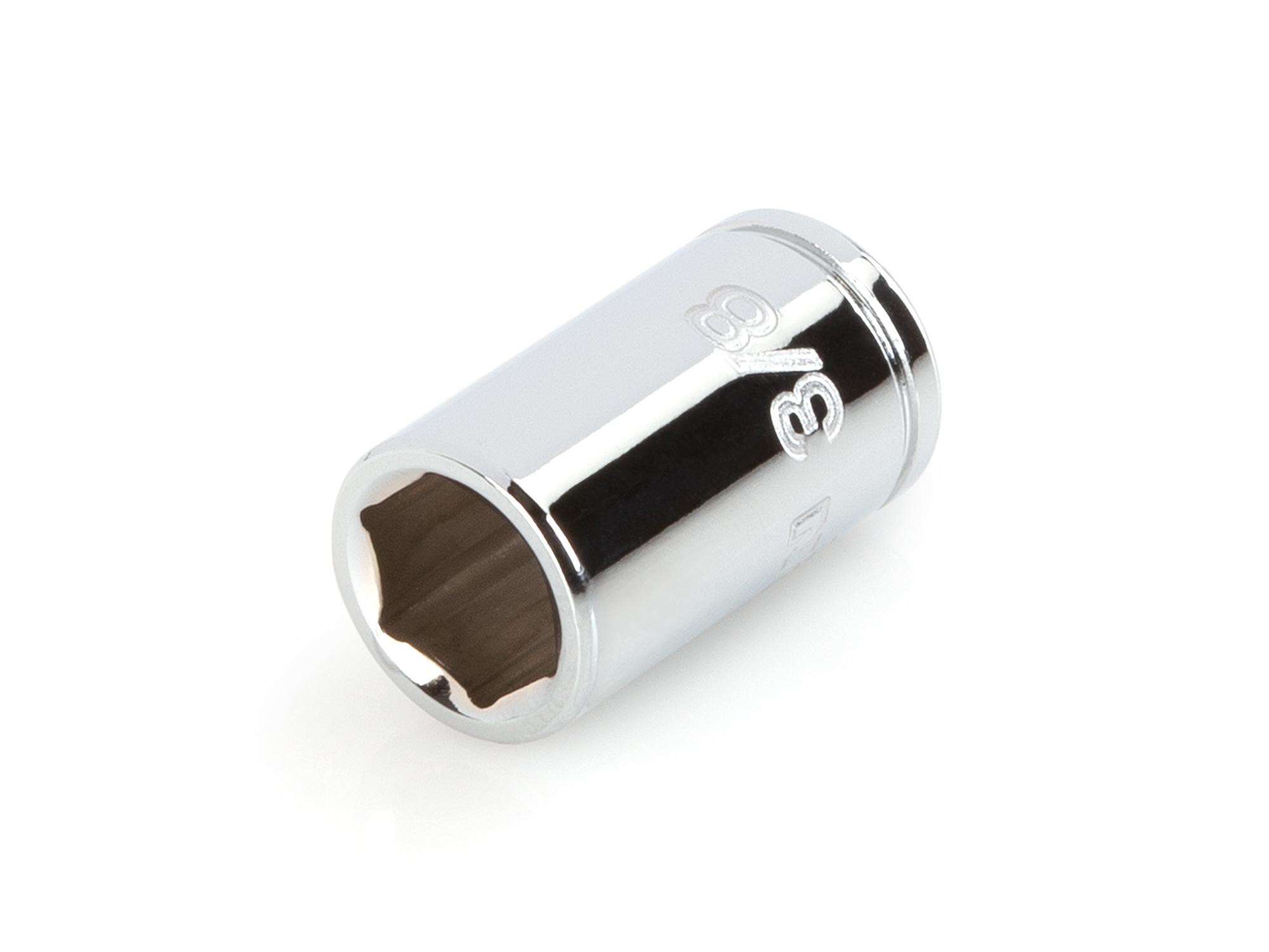 Front-right angle view of Tekton hand drive 6-point socket. Item #SHD02010