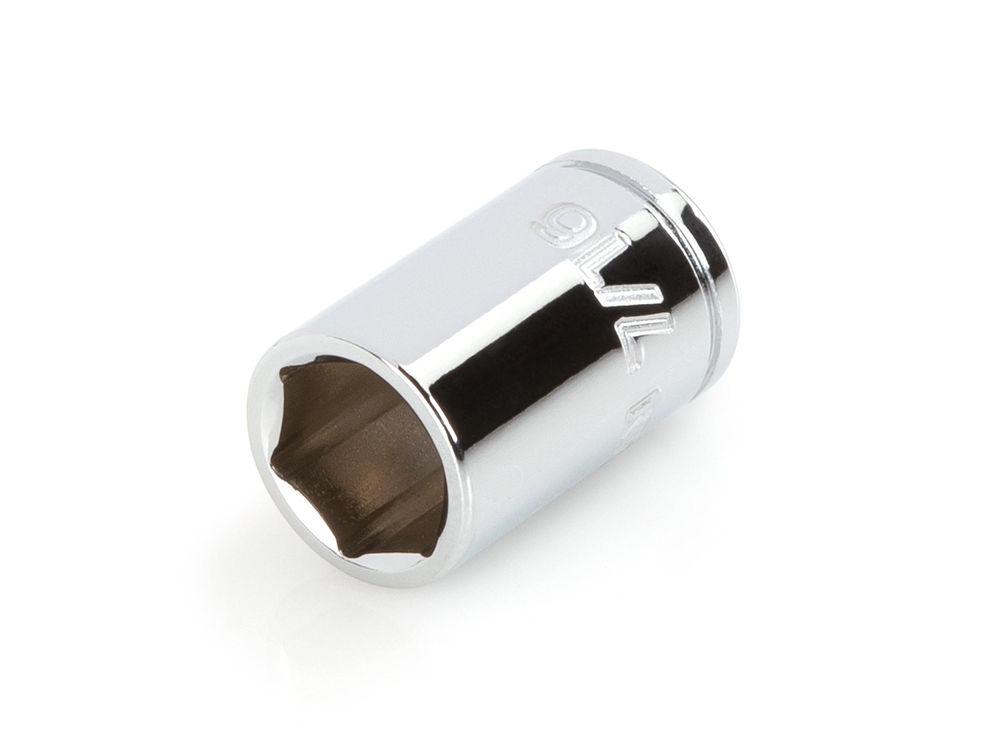 Front-right angle view of Tekton hand drive 6-point socket. Item #SHD02011