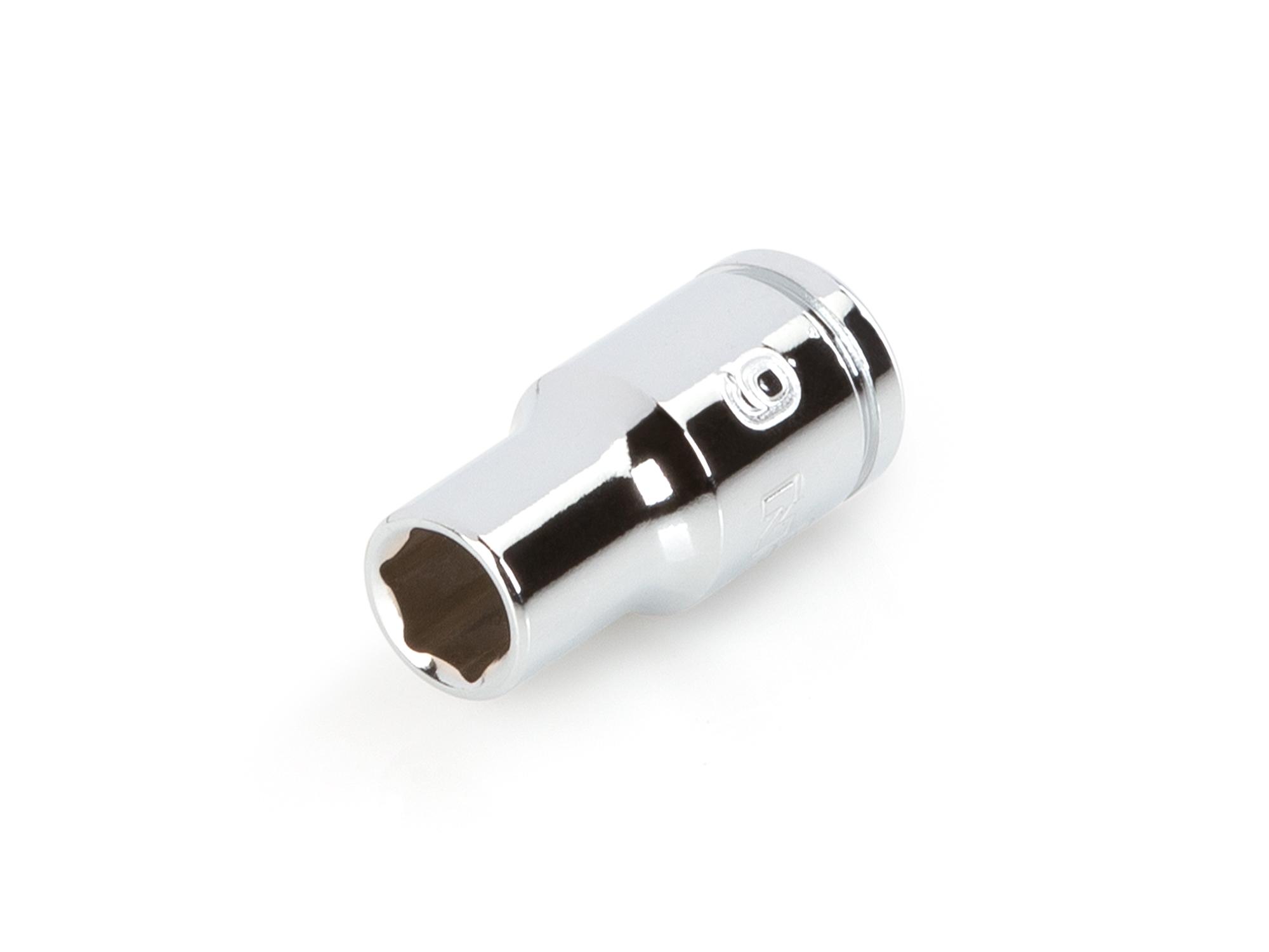 Front-right angle view of Tekton hand drive 6-point socket. Item #SHD02106