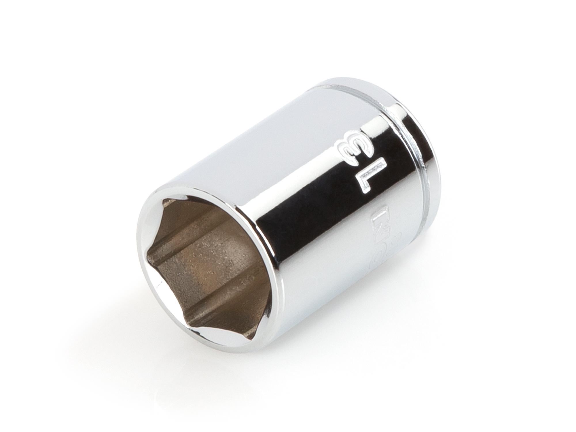 Front-right angle view of Tekton hand drive 6-point socket. Item #SHD02113